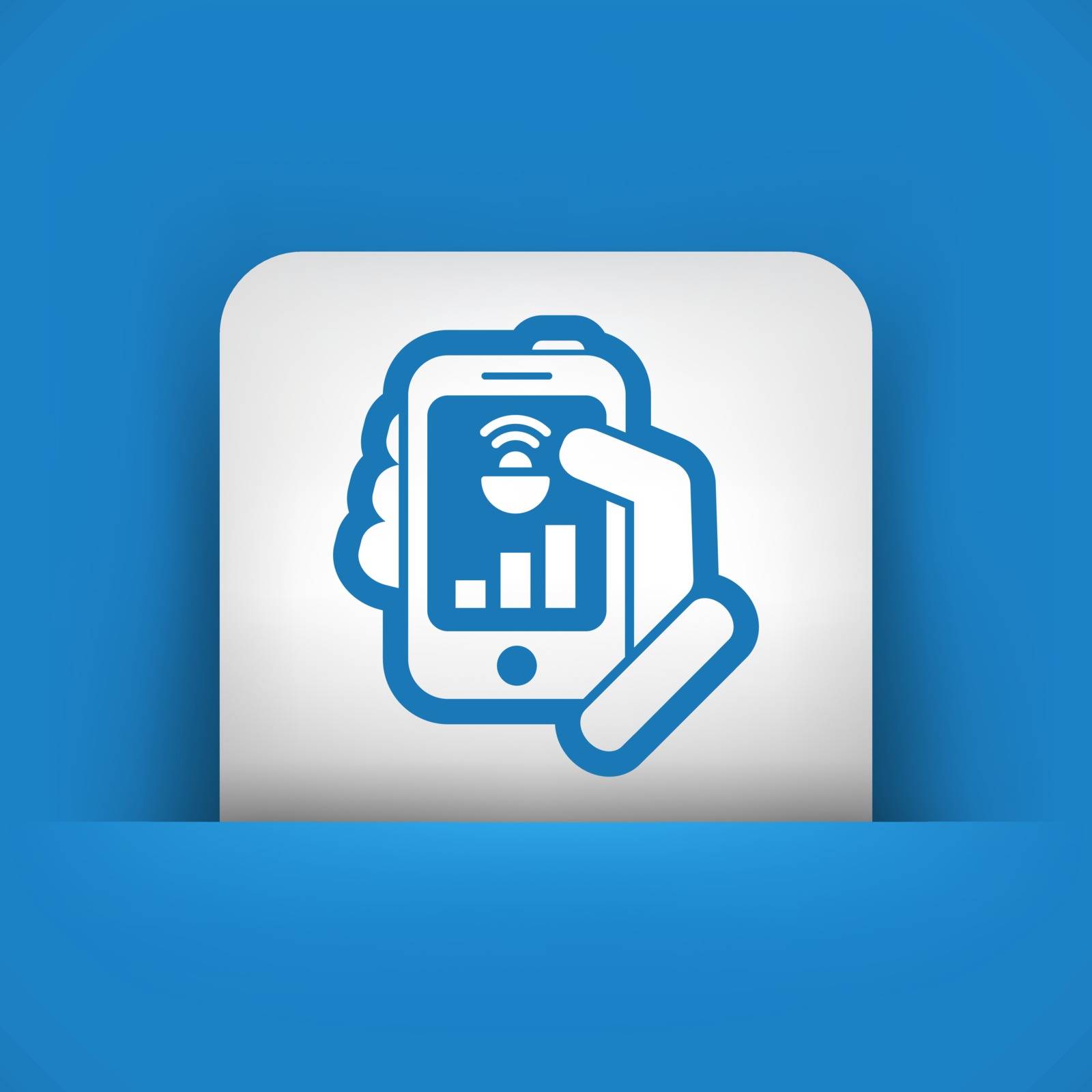 Smartphone connection icon by myVector
