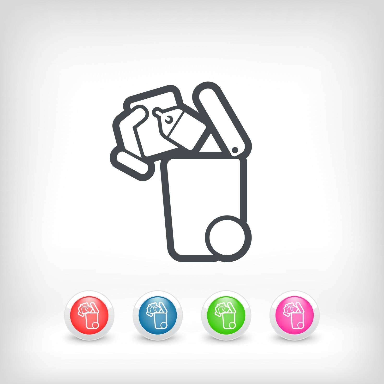 Separate waste collection icon by myVector