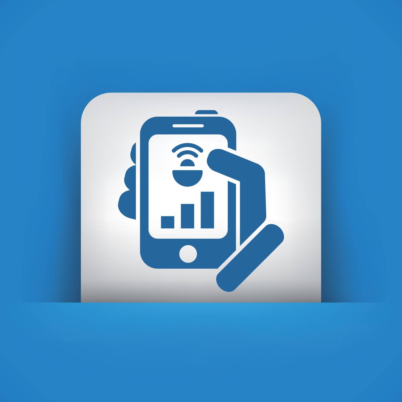 Smartphone connection icon by myVector