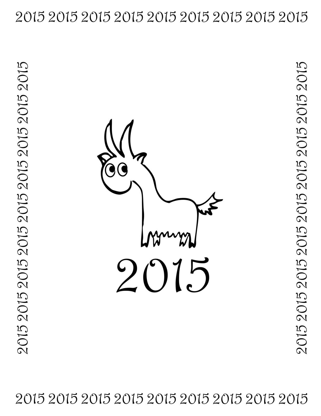 funny goat as a symbol of new 2015