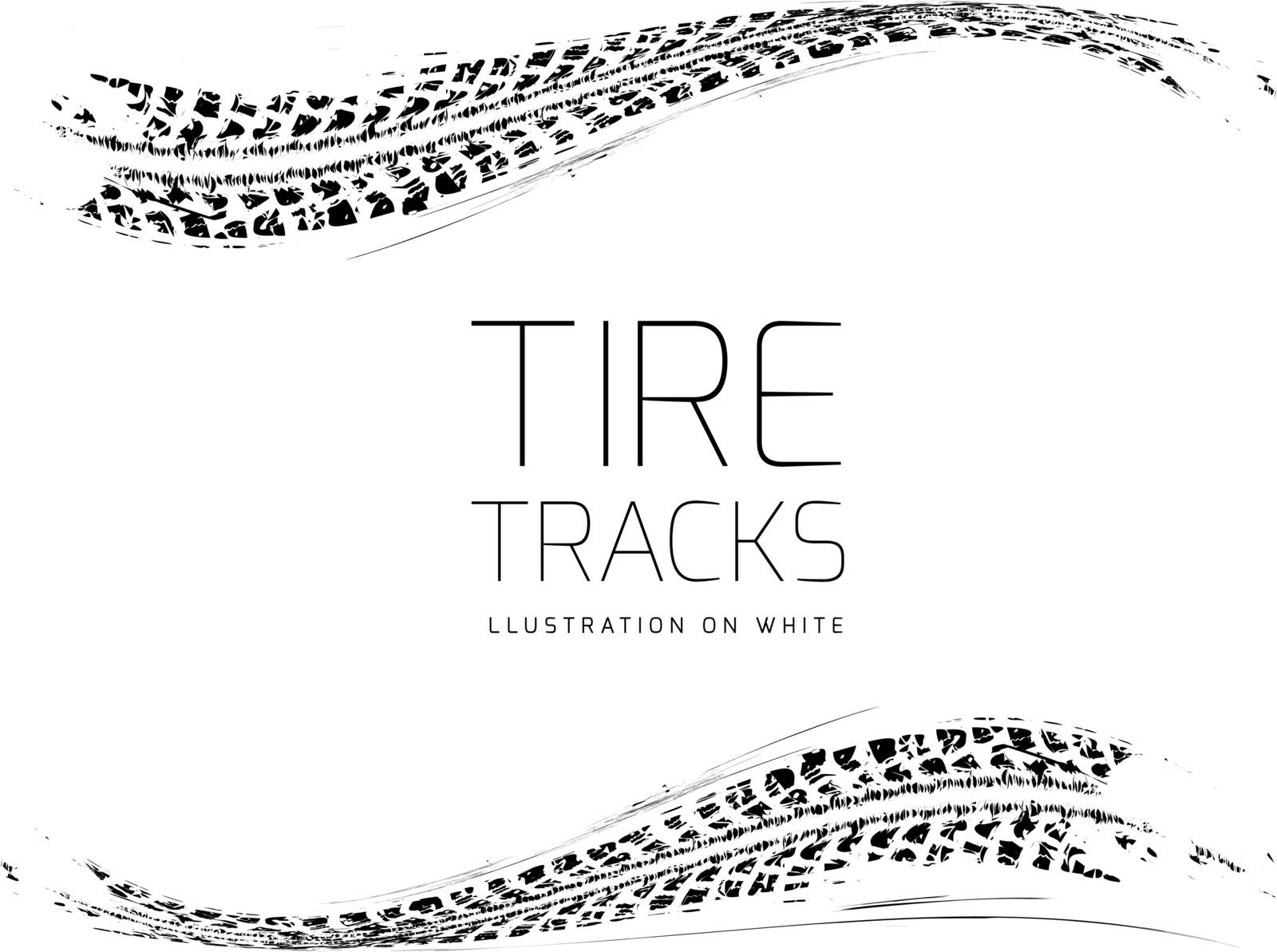 Tire tracks background by sermax55