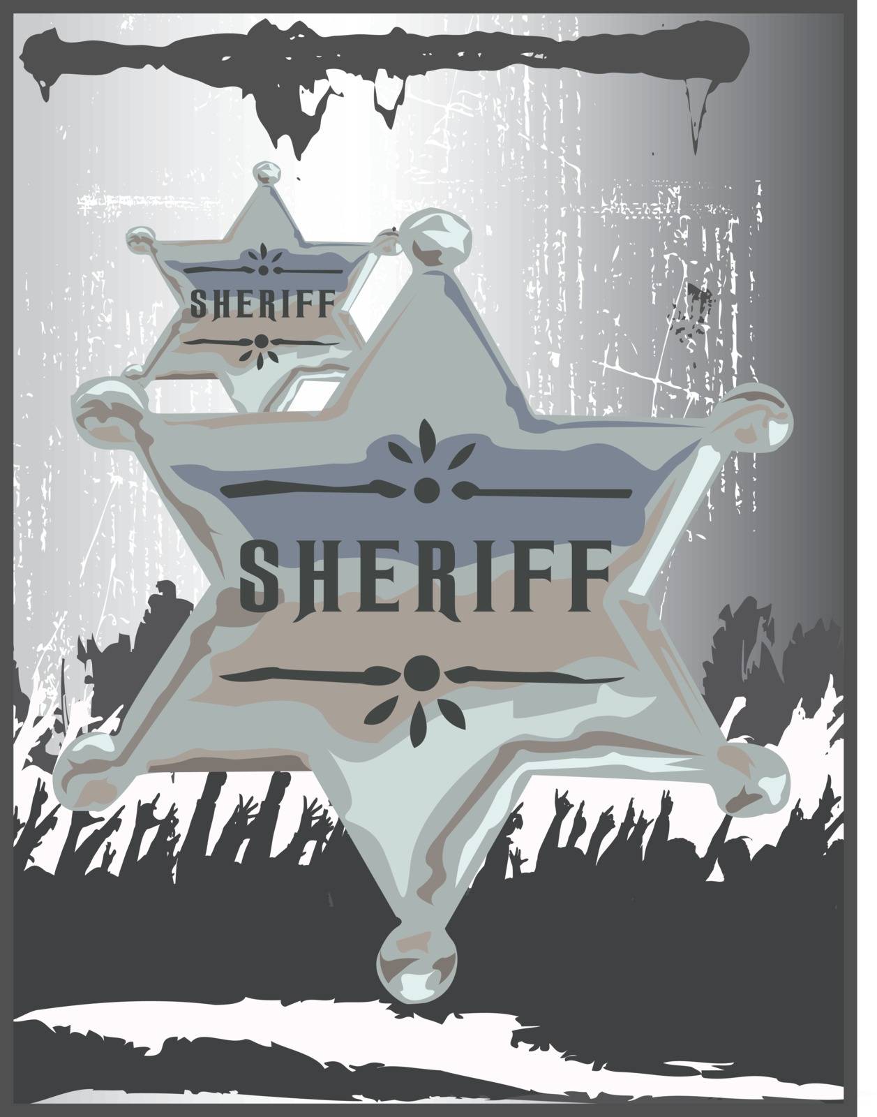 Sheriff Badge Silver by Inferno