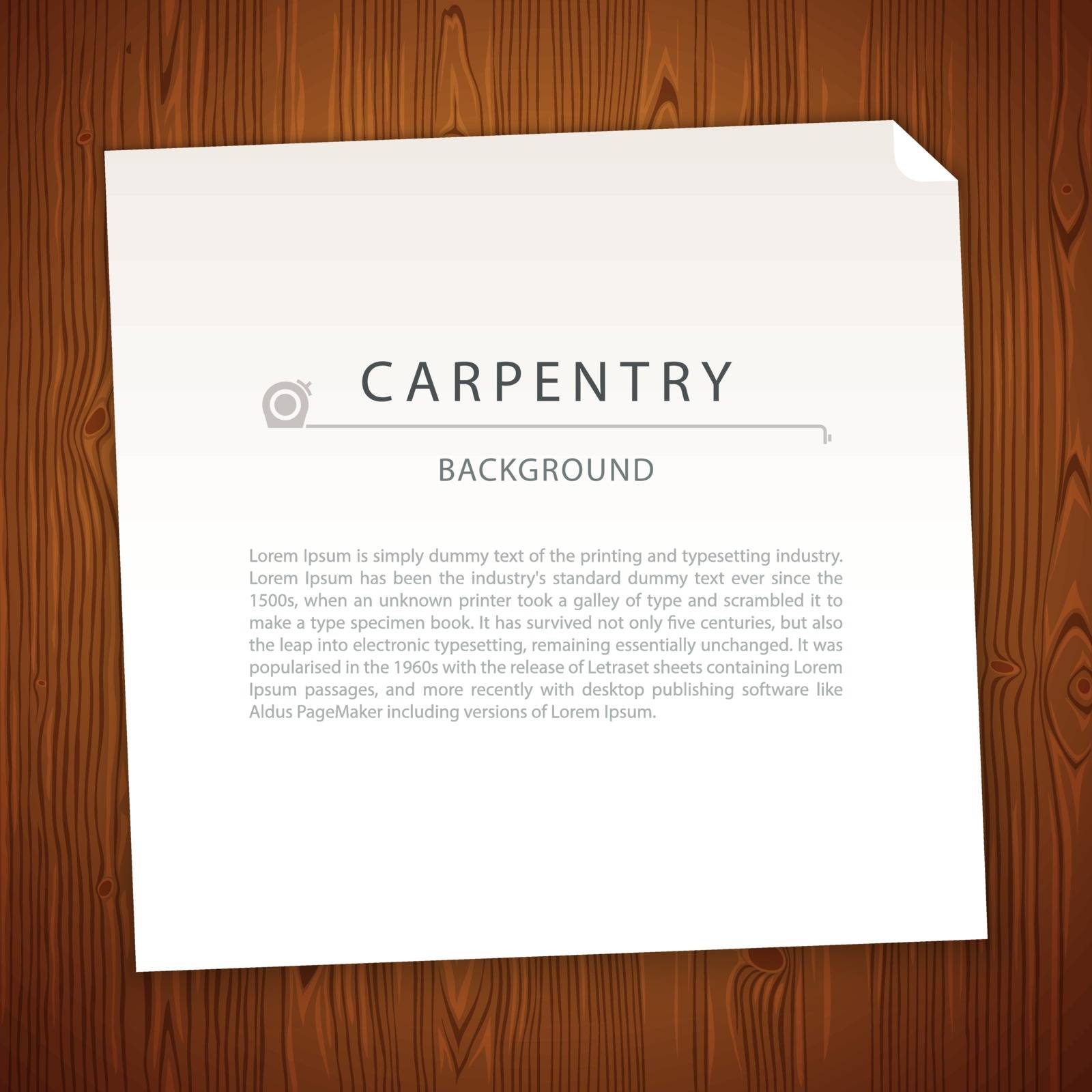 Carpentry Background on Wooden Texture. In the EPS file, each element is grouped separately. Clipping paths included in additional jpg format.