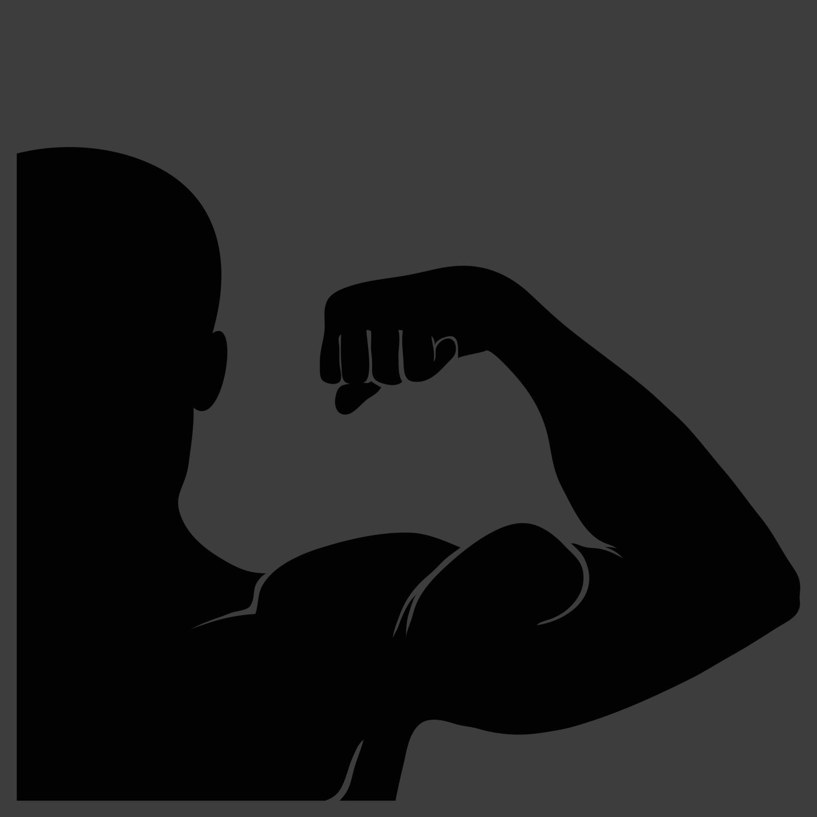 strong man silhouette by valeo5