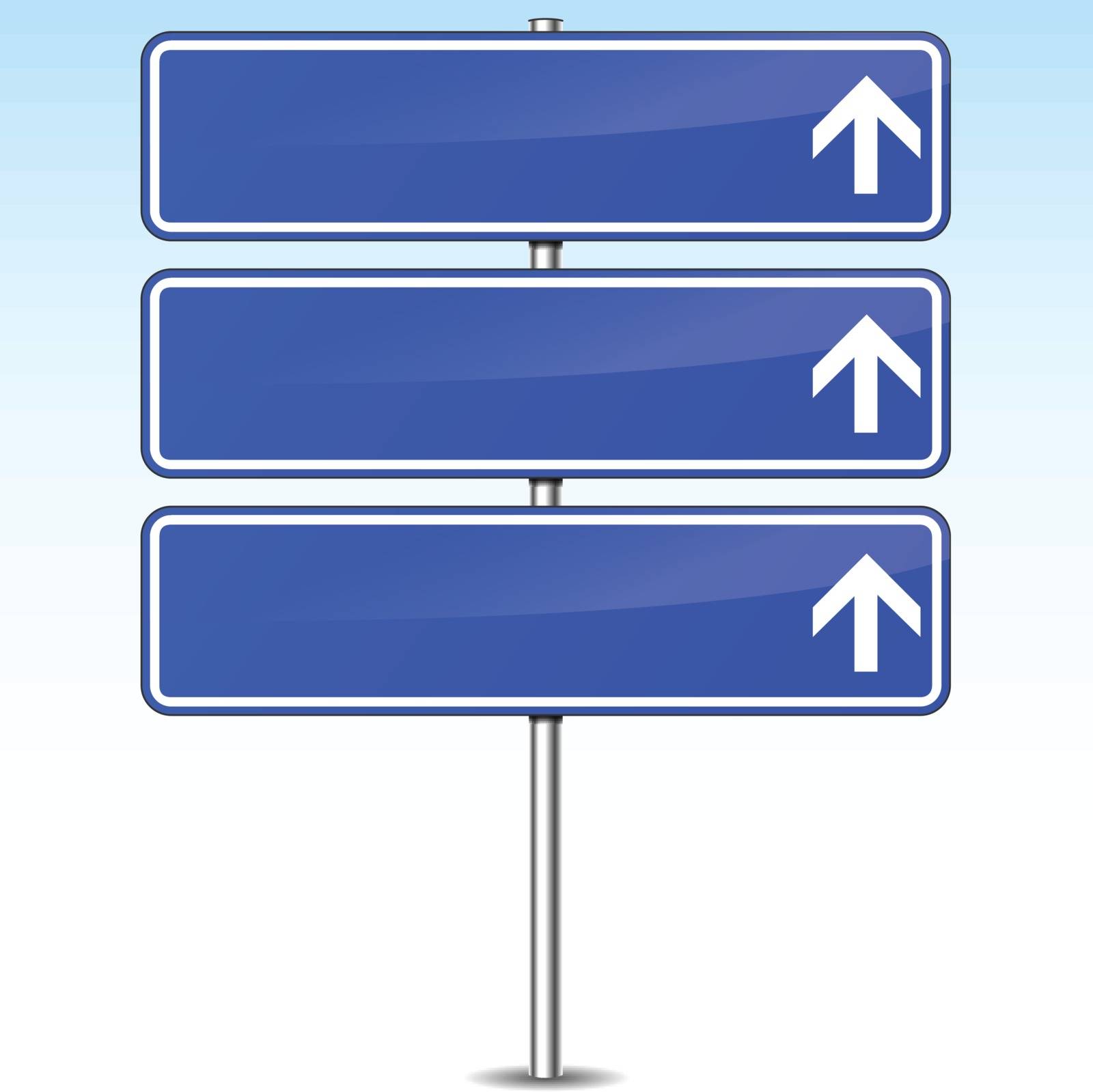 illustration of blue direction blank design sign