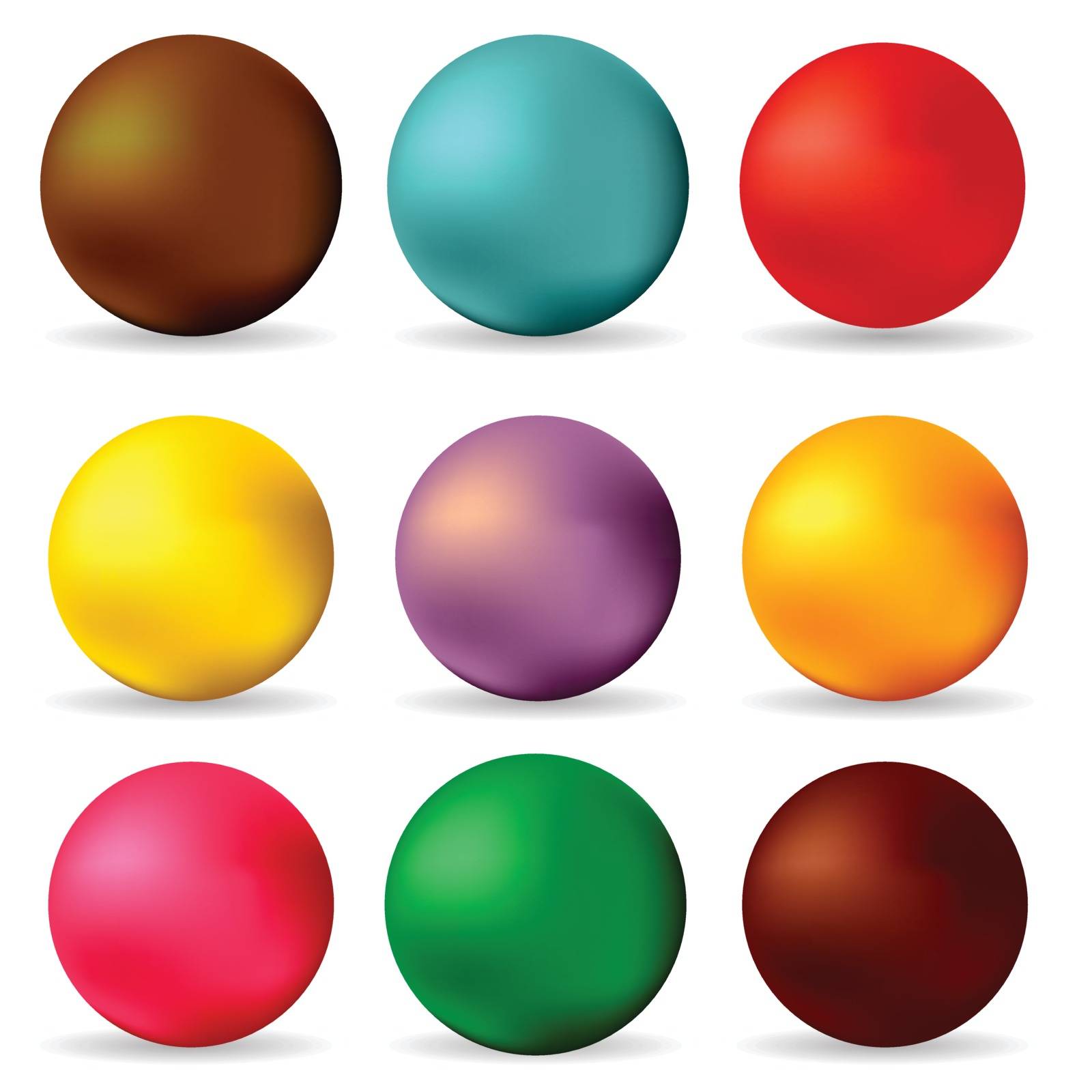 colorful illustration  with spheres  on white  background
