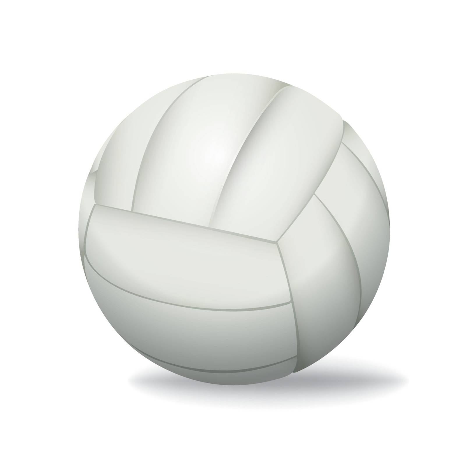 White Volleyball Isolated on a White Background Illustration by enterlinedesign