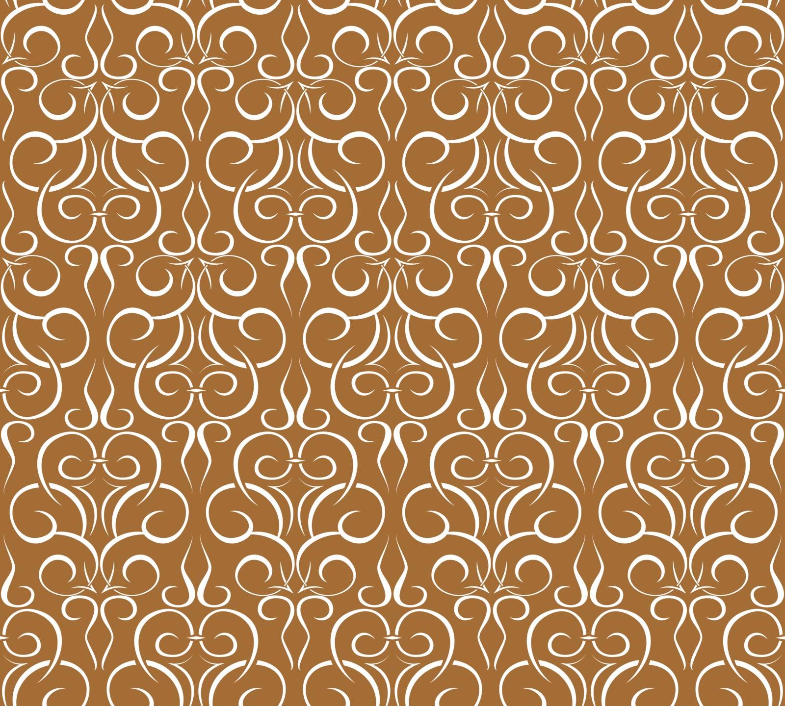 Repeating pattern on a brown background. seamless wallpaper