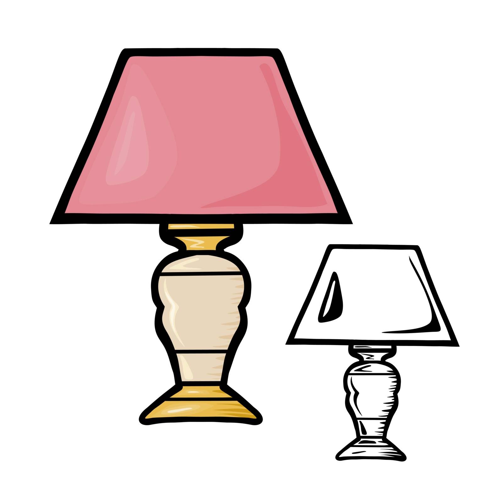 Vector illustration : Table Lamps on a white background.