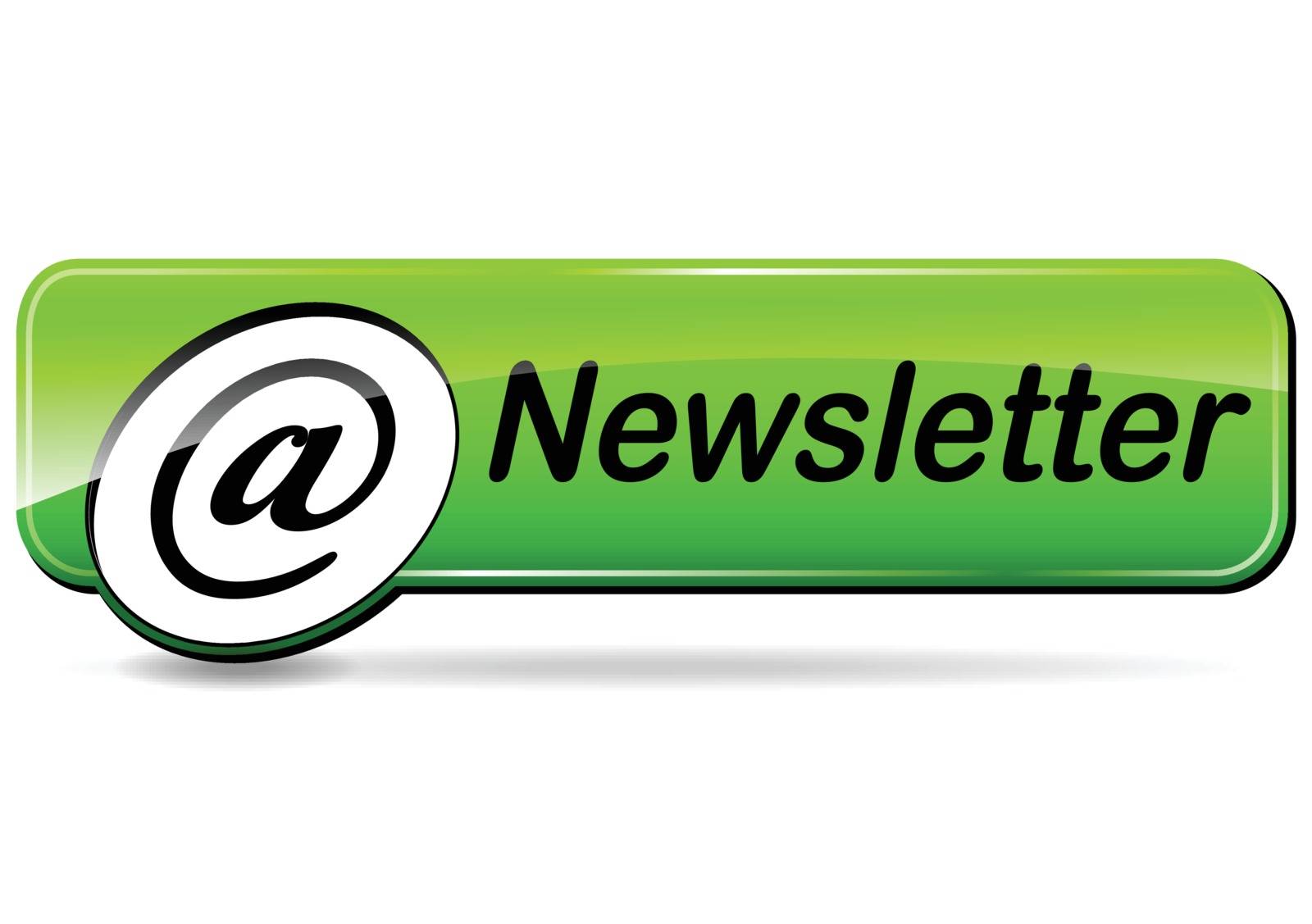illustration of newsletter green design web button