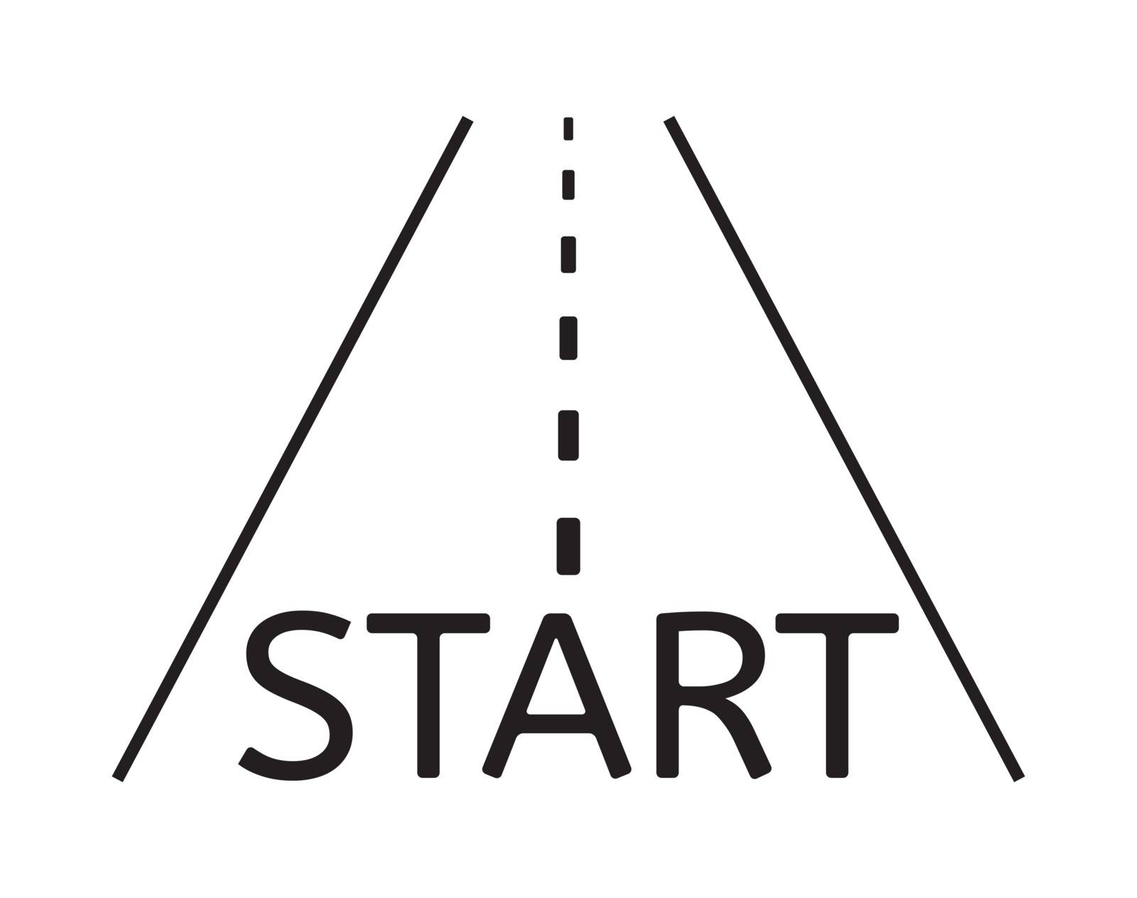 road with finish start on the beginning