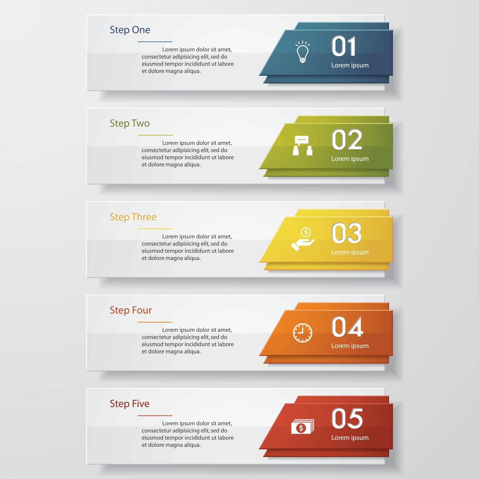 Design clean number banners template.Vector. by naihei