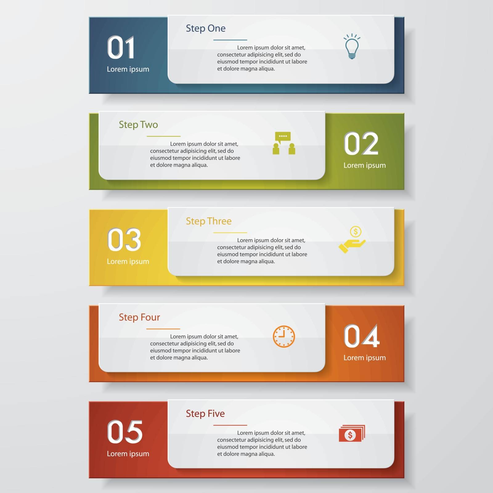 Design clean number banners template.Vector. by naihei