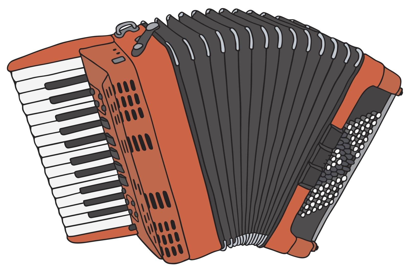 Red accordion by vostal