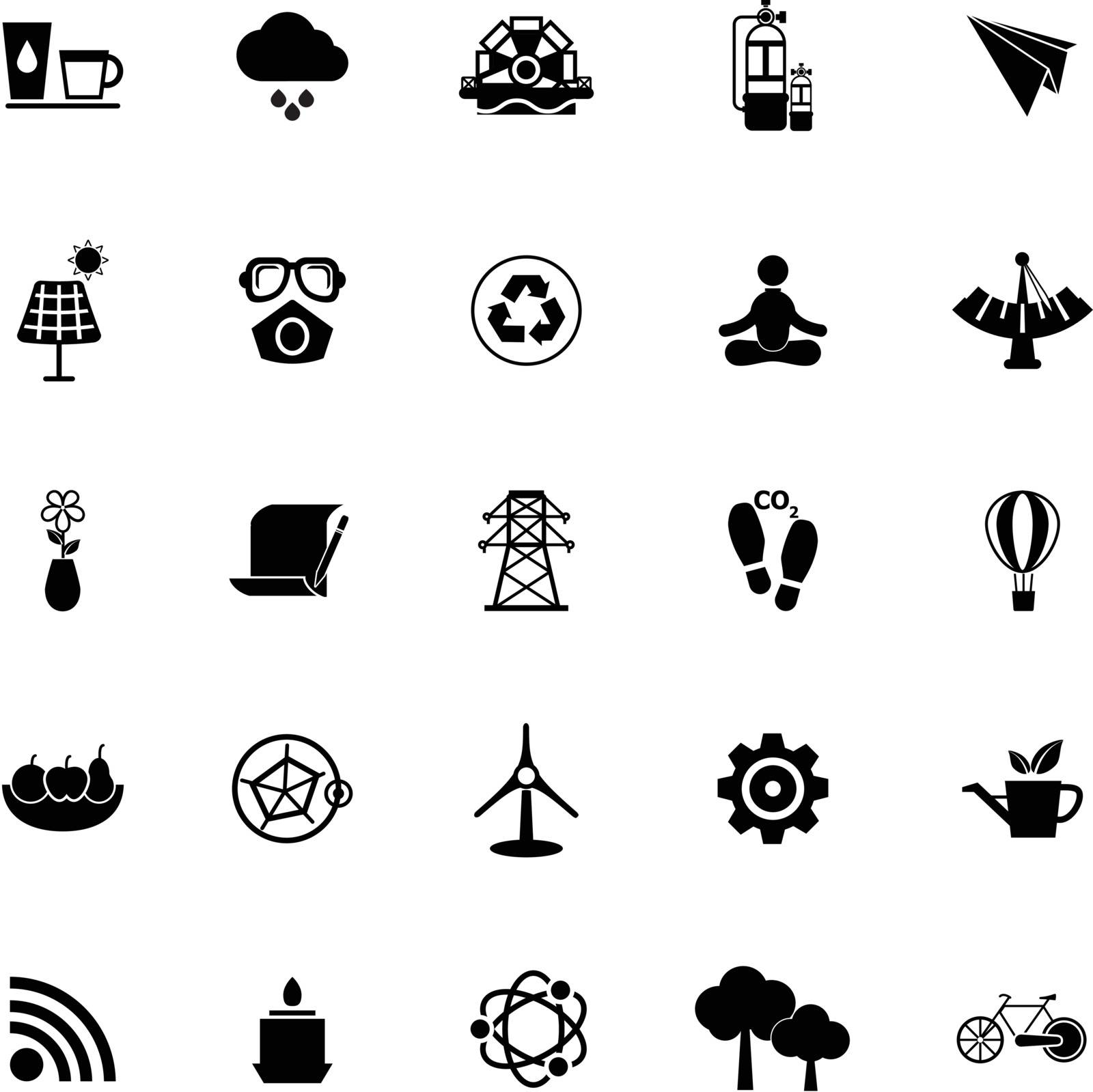 Clean concept icons on white background by nalinratphi