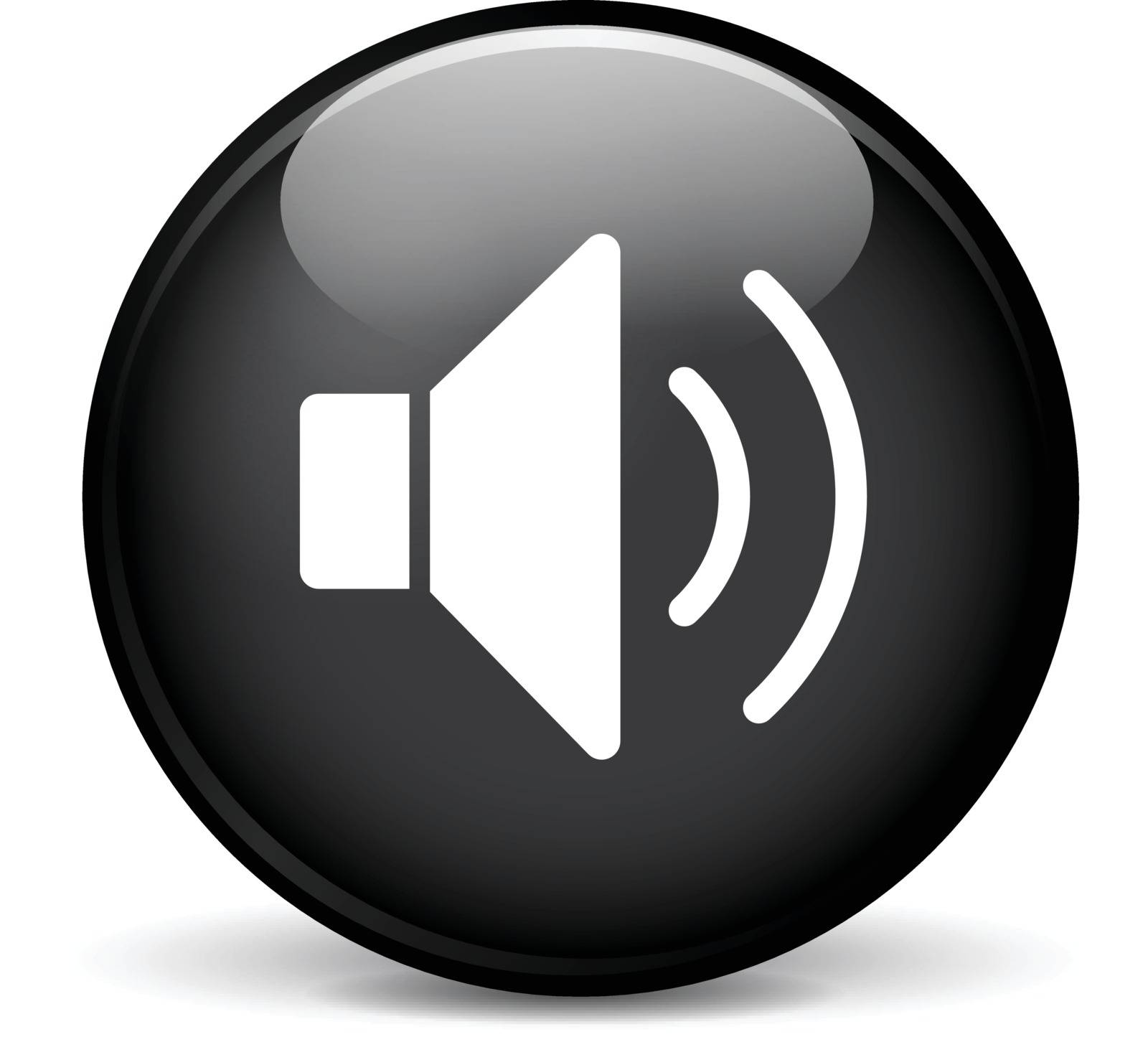 Illustration of sound modern design black sphere icon