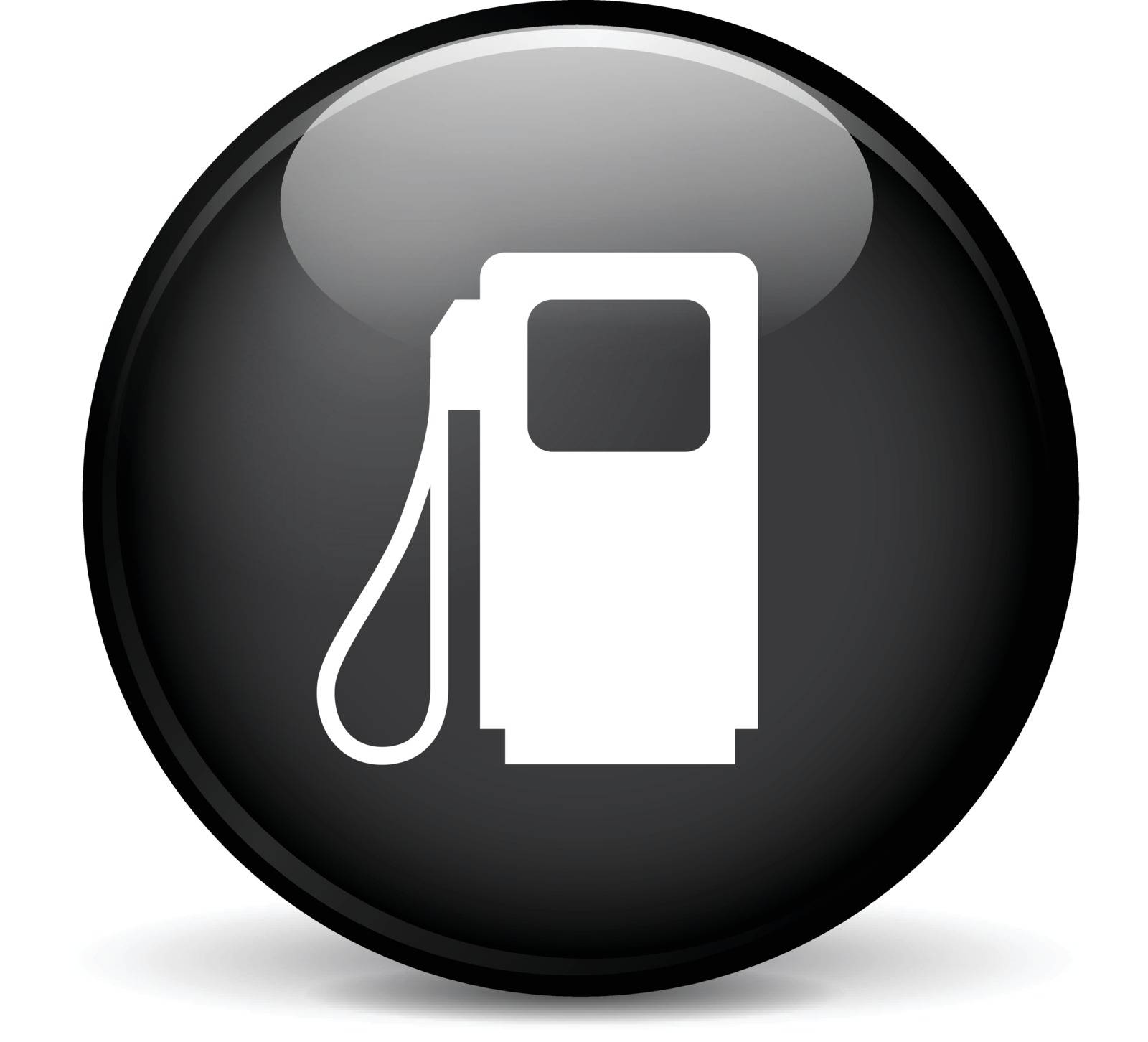 Illustration of fuel icon modern design black sphere icon