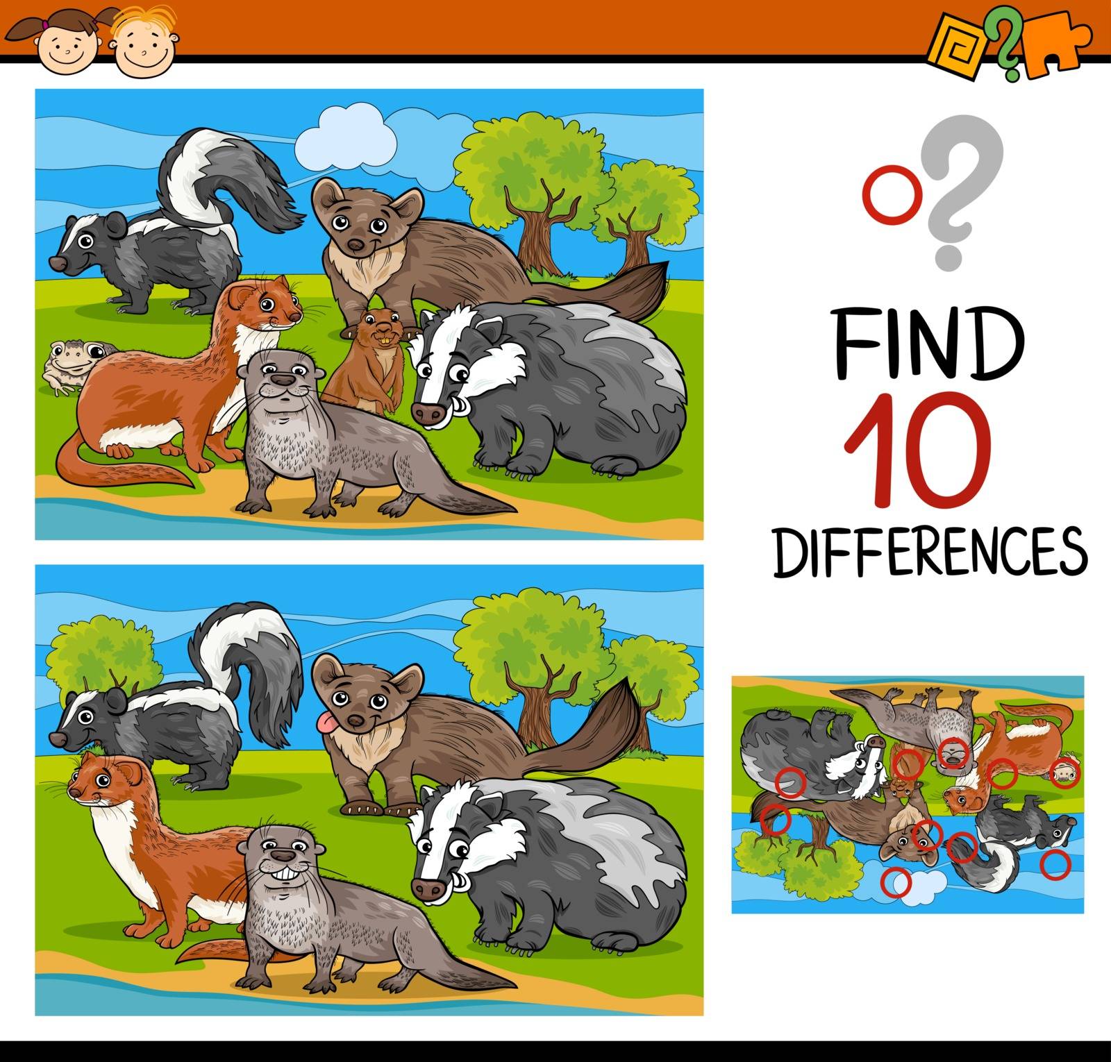 finding differences game cartoon by izakowski