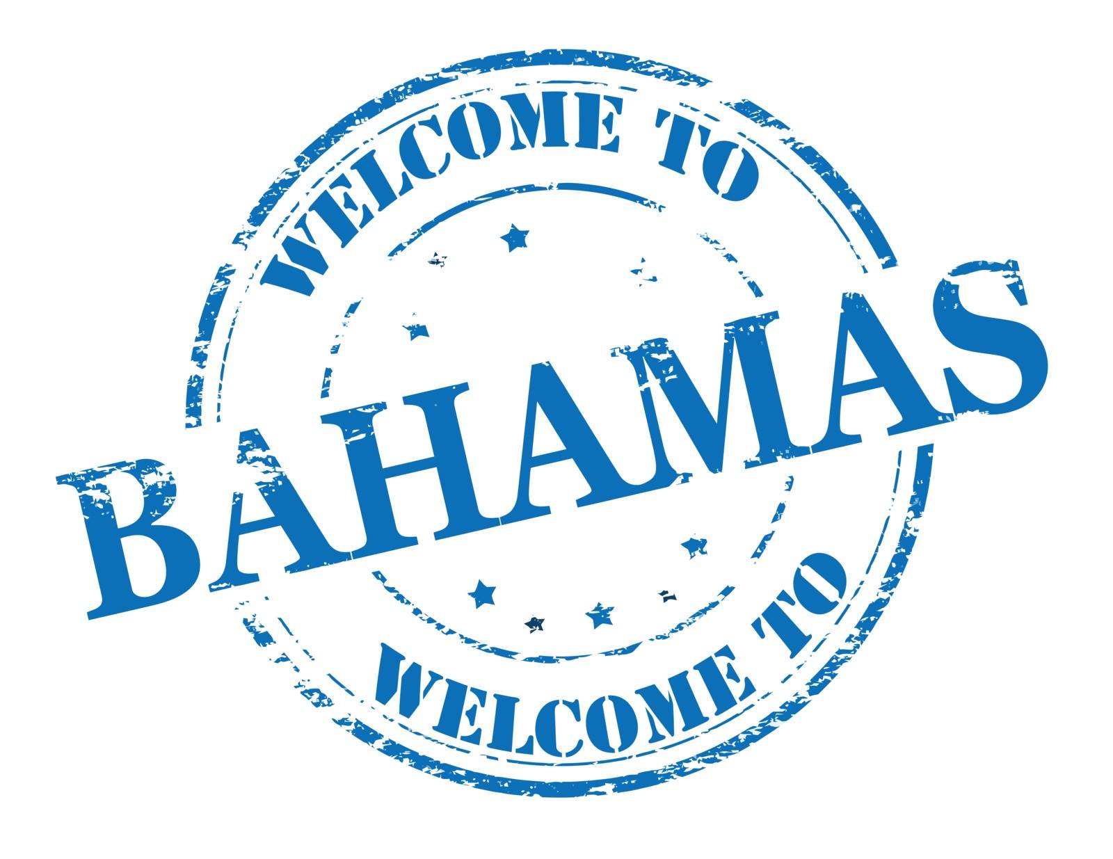 Rubber stamp with text welcome to Bahamas inside, vector illustration