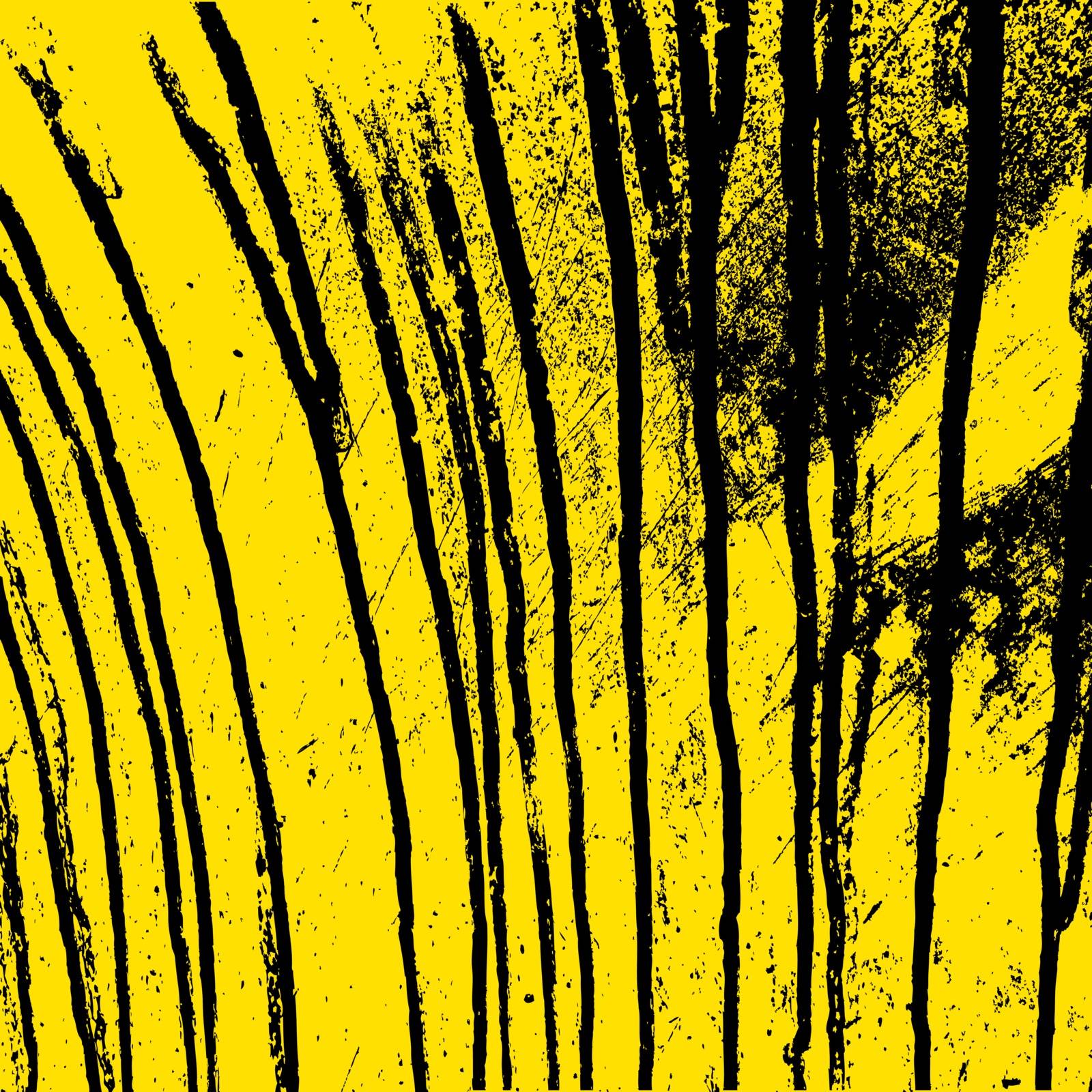 Texture yellow wall with black streaks stains. Vector illustration.