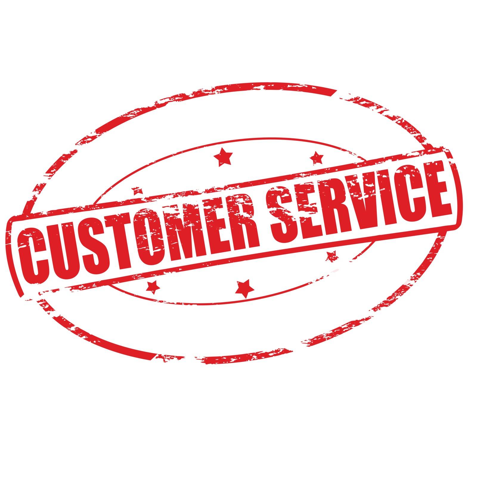 Rubber stamp with text customer service inside, vector illustration