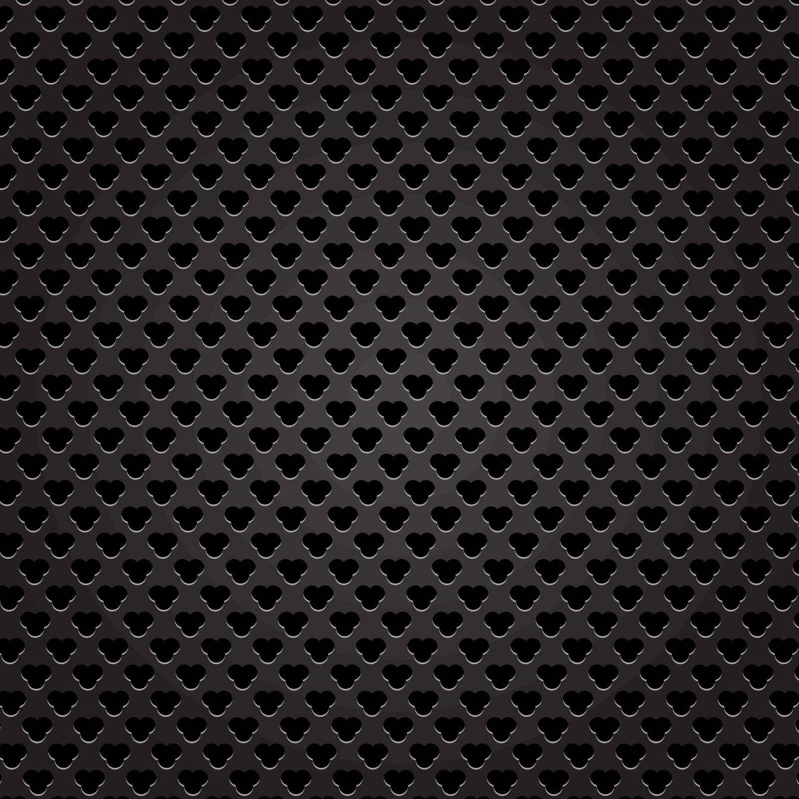 Iron Perforated Texture. Dark Metal Perforated Background.