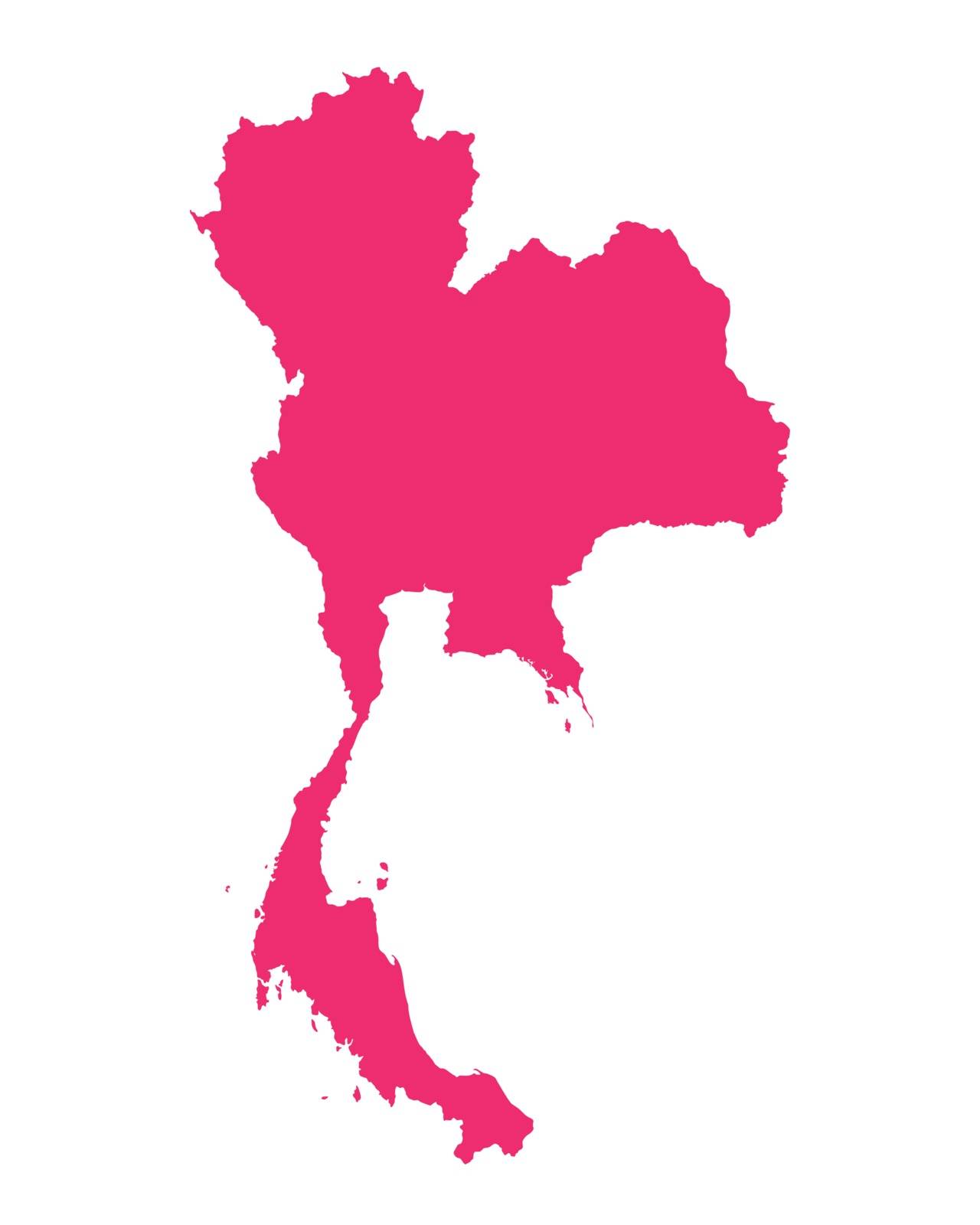 Map of Thailand by rbiedermann