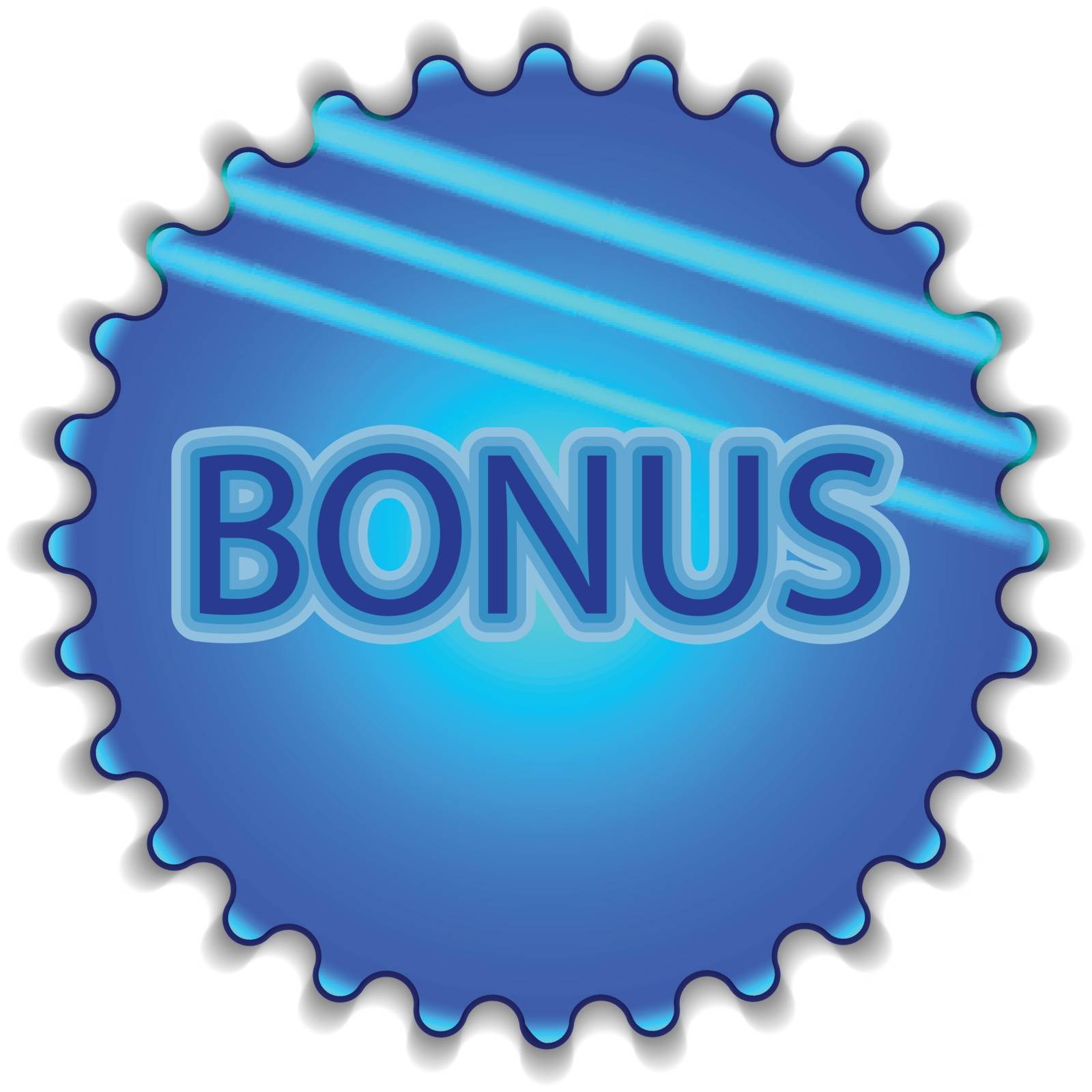 Big blue button labeled "Bonus" by serhii_lohvyniuk