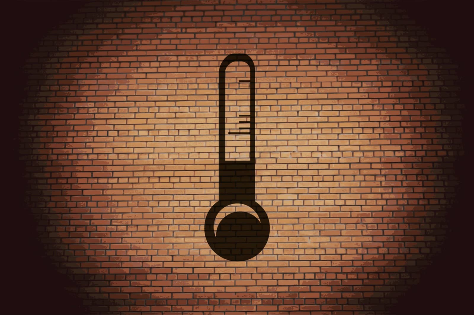 Thermometer. Flat modern web button and space for your text. Vector. EPS10