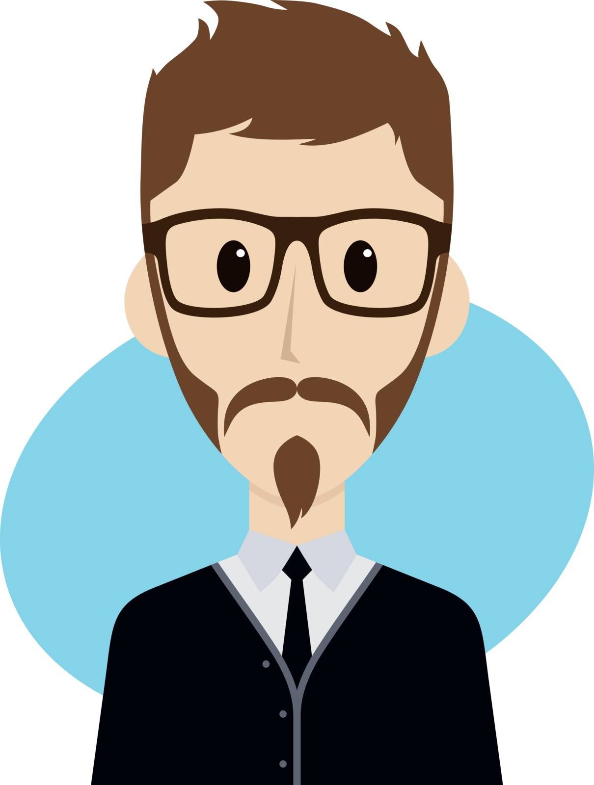 man avatar user picture cartoon character vector illustration