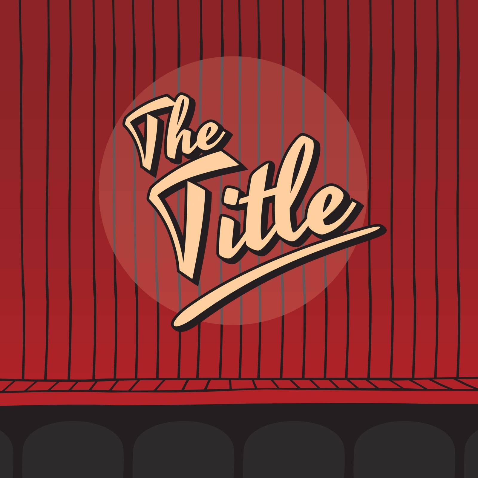 title live stage red curtain by vector1st