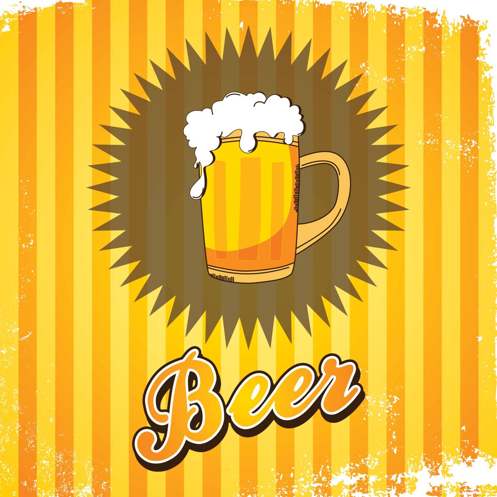 cold beer theme graphic art vector illustration