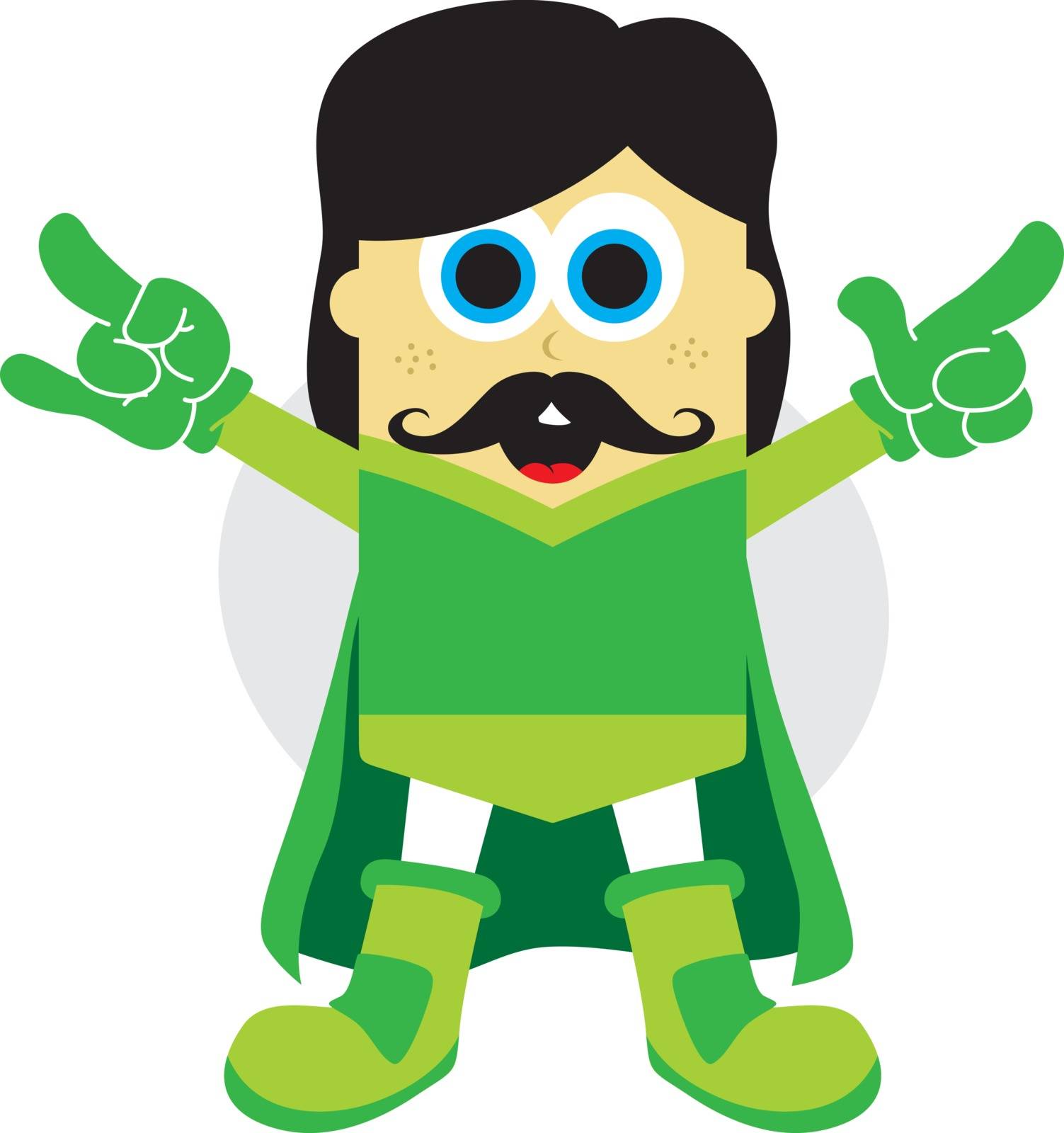 superhero cartoon character by vector1st