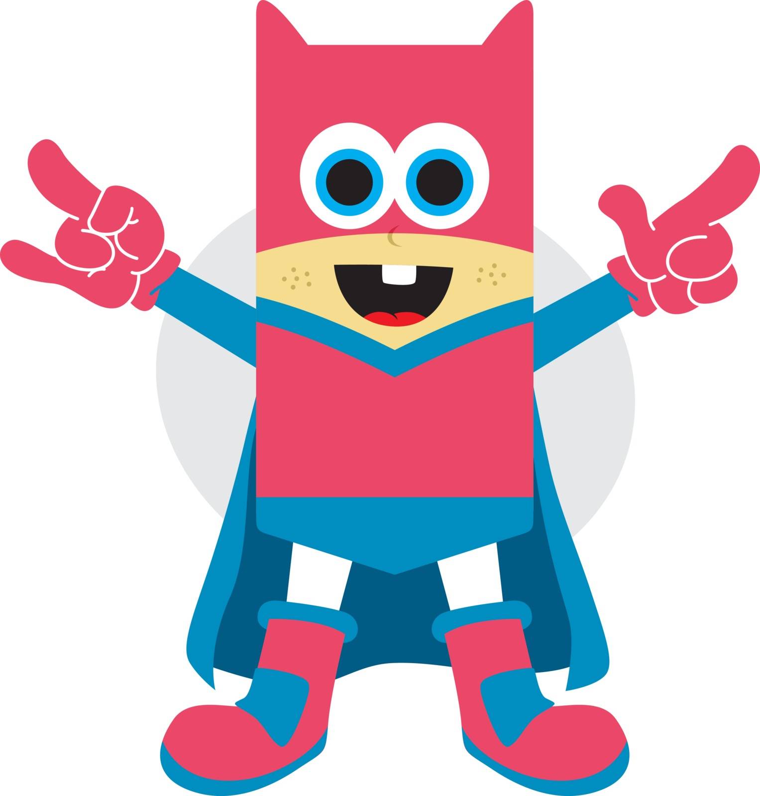 superhero cartoon character by vector1st