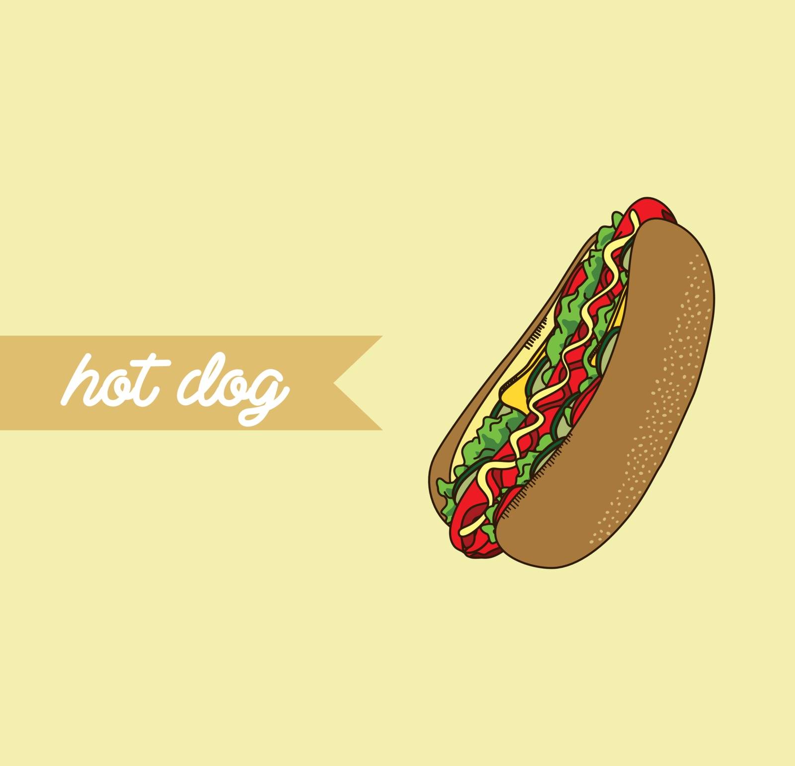 hot dog by vector1st