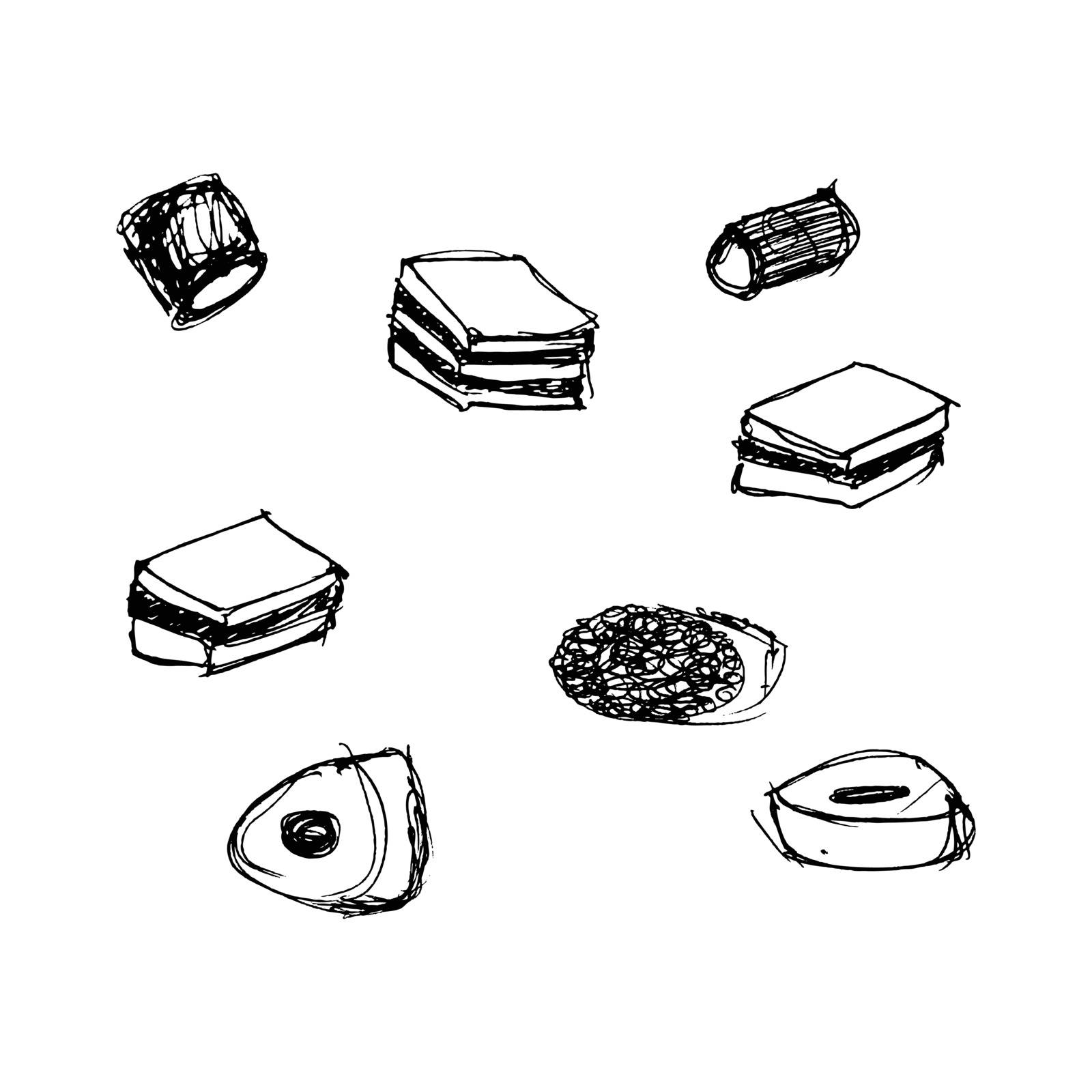 illustration of a selection of sweet by christopherhall