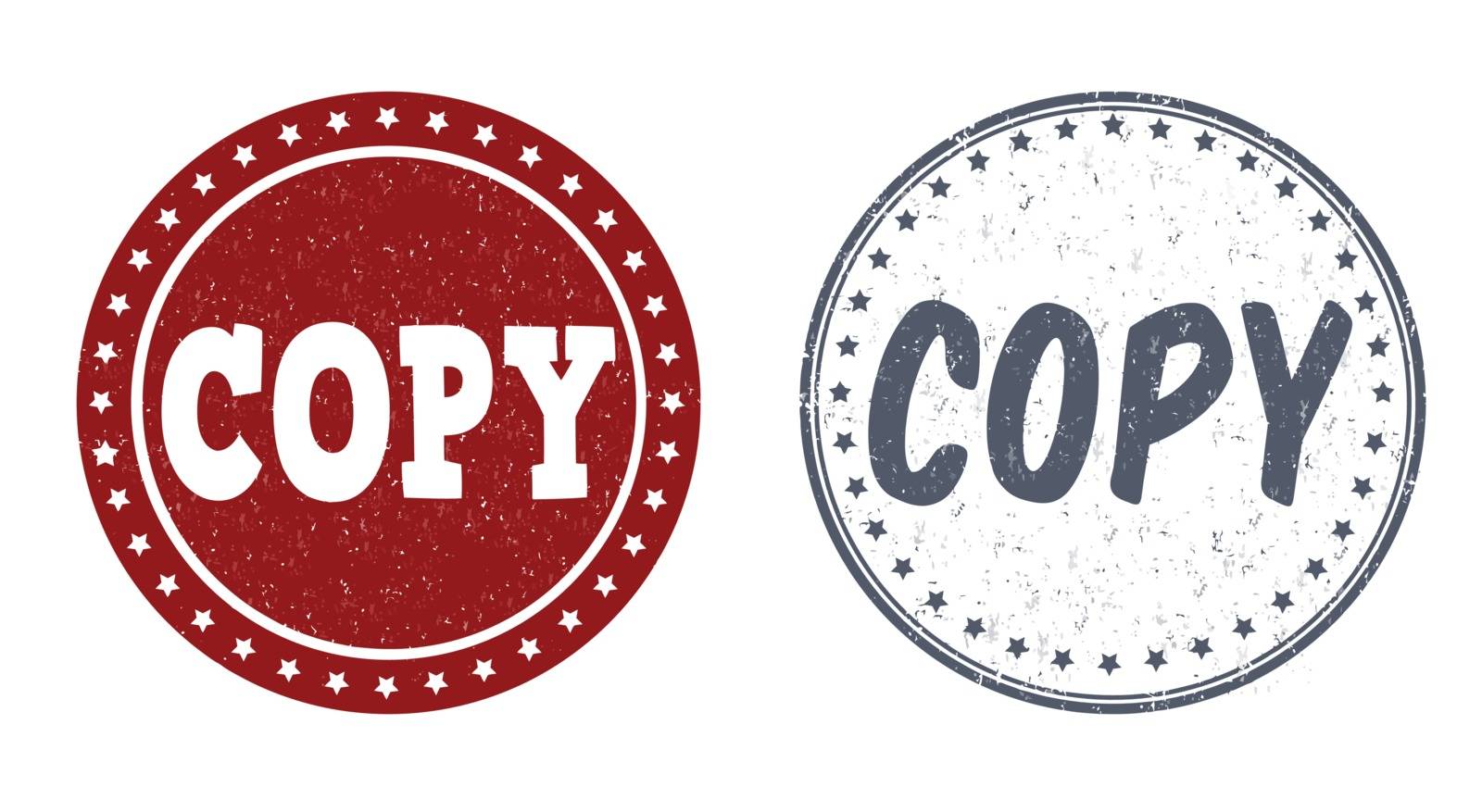 Copy grunge rubber stamps on white, vector illustration
