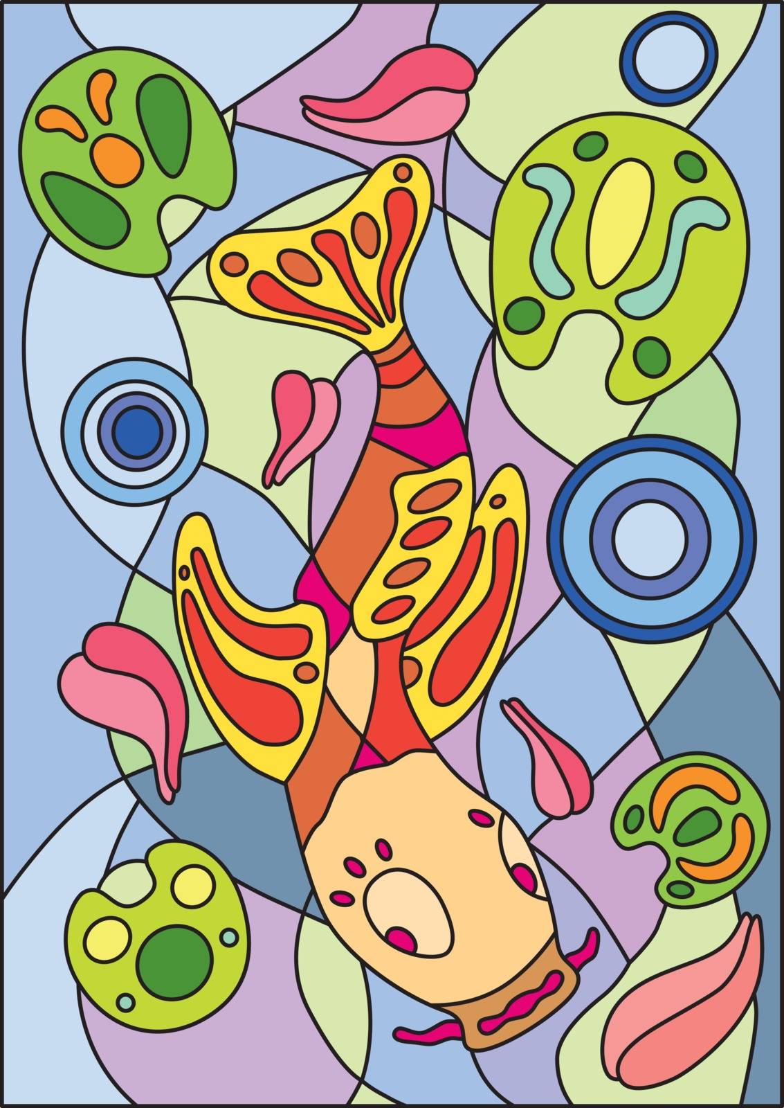 stained glass fish by sergasx