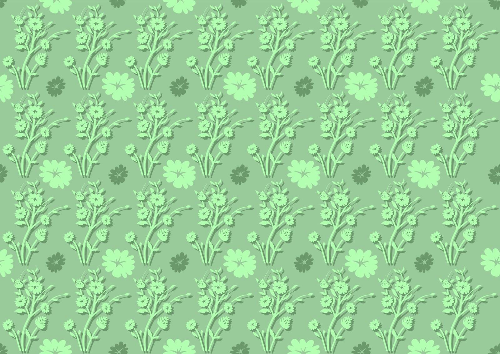 Decorative Flower Pattern - Background Pattern Illustration, Vector