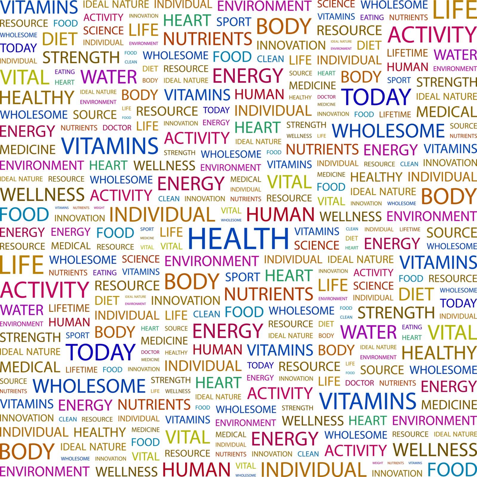 HEALTH. Word cloud concept illustration. Wordcloud collage.