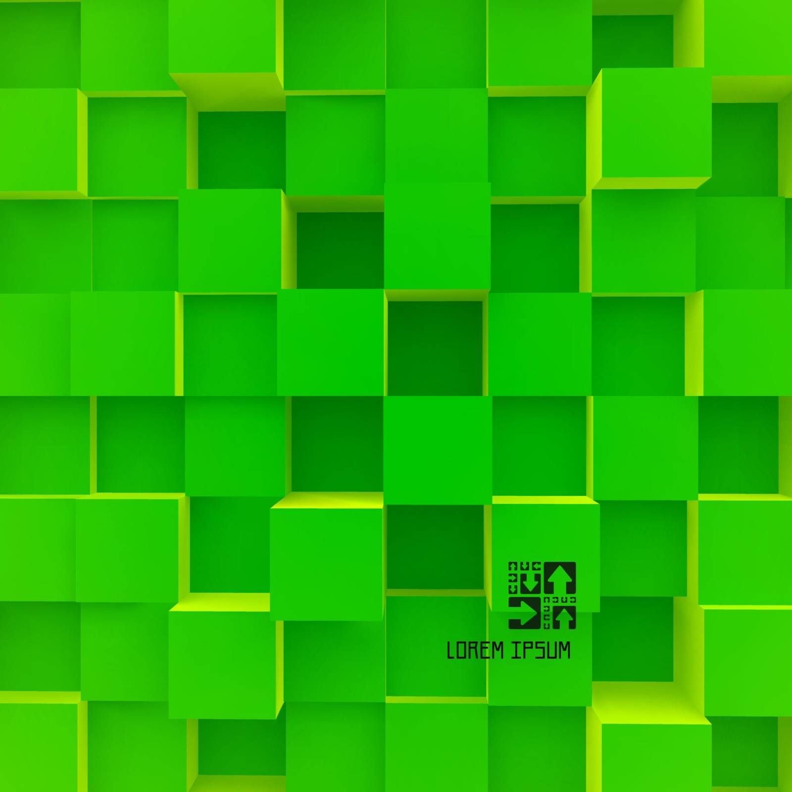 3d blocks structure background. Abstract illustration.