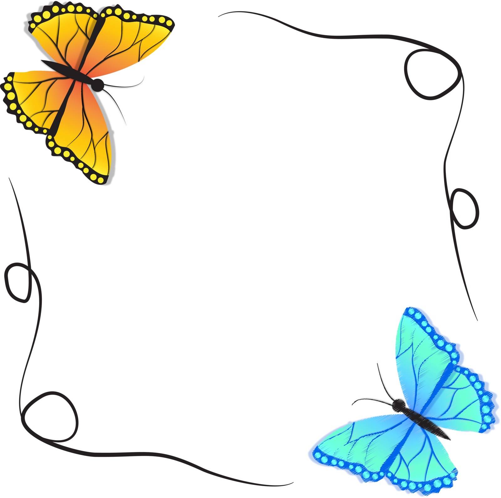 Spring butterfly and winter butterfly ,vector by jiaking1