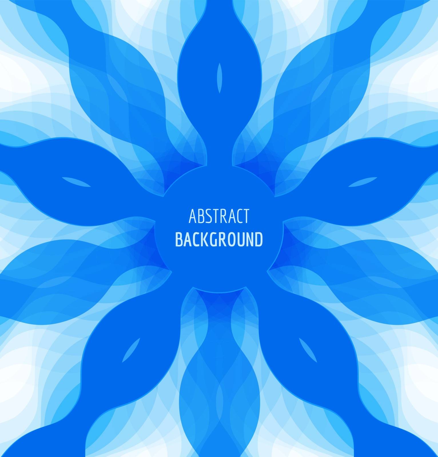 Abstract blue circle background with banner by sky_max
