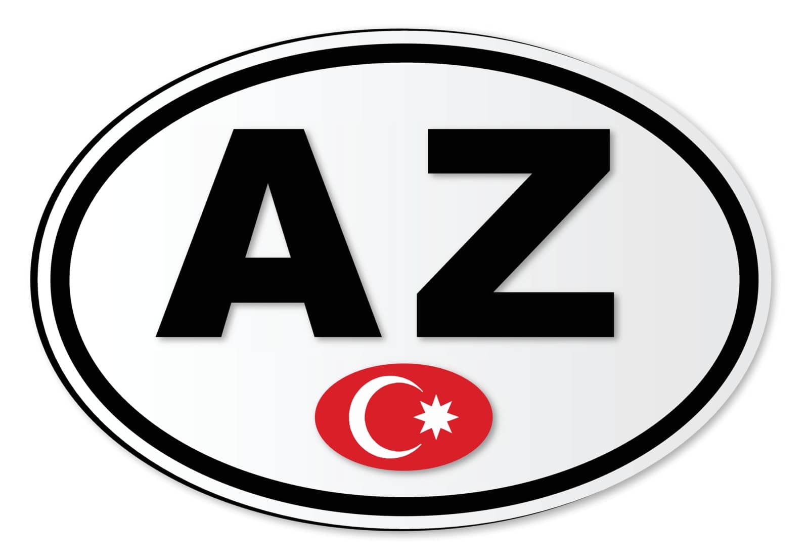 Azerbaijan AZ Plate by Bigalbaloo