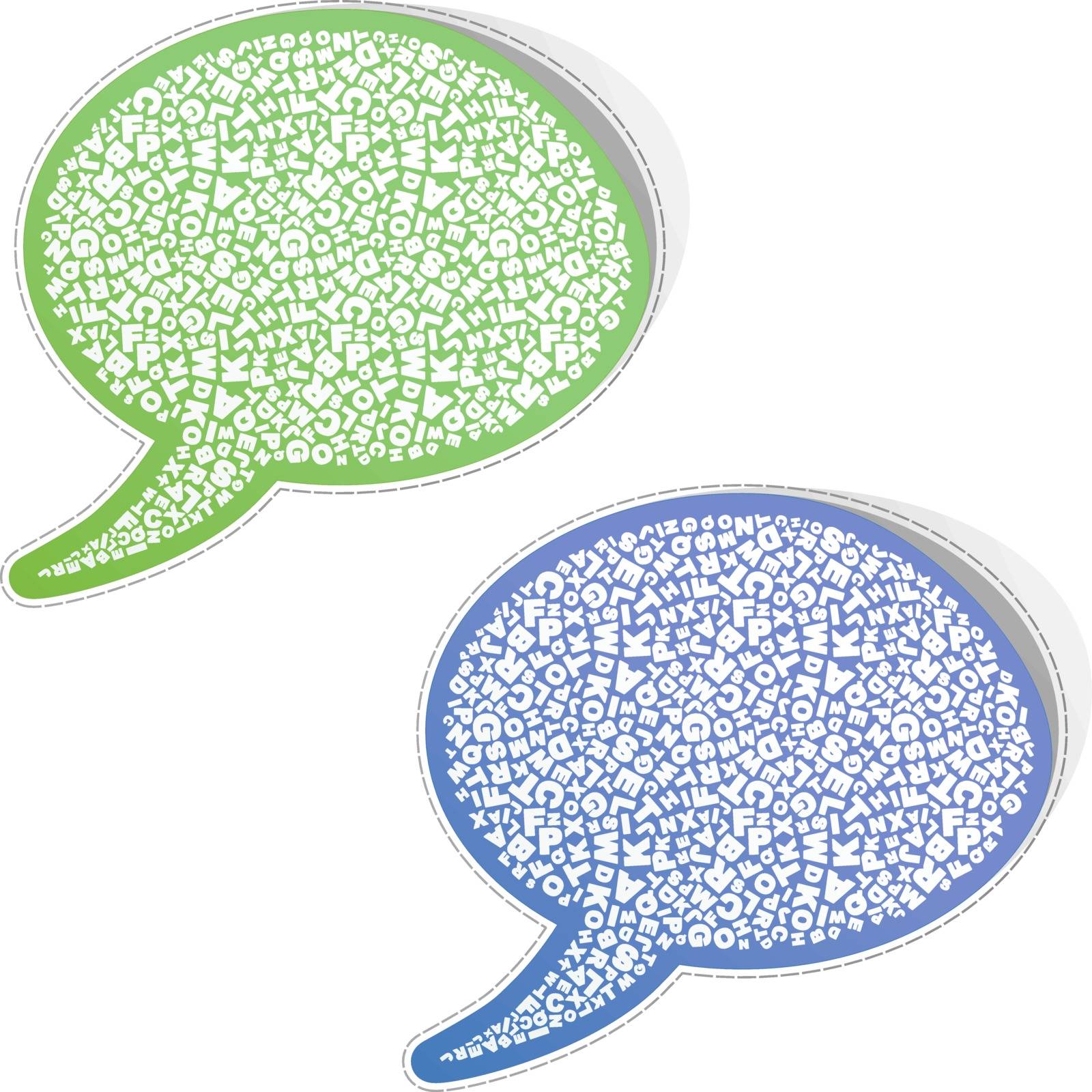 Speech bubble. Usable for different design.