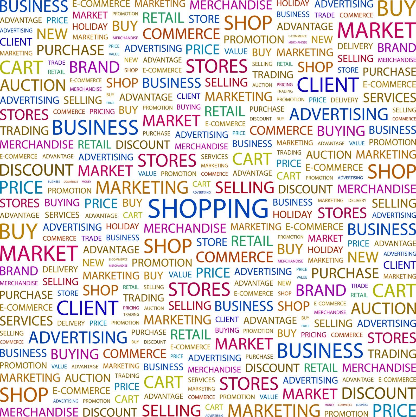 SHOPPING. Background concept wordcloud illustration. Print concept word cloud. Graphic collage.