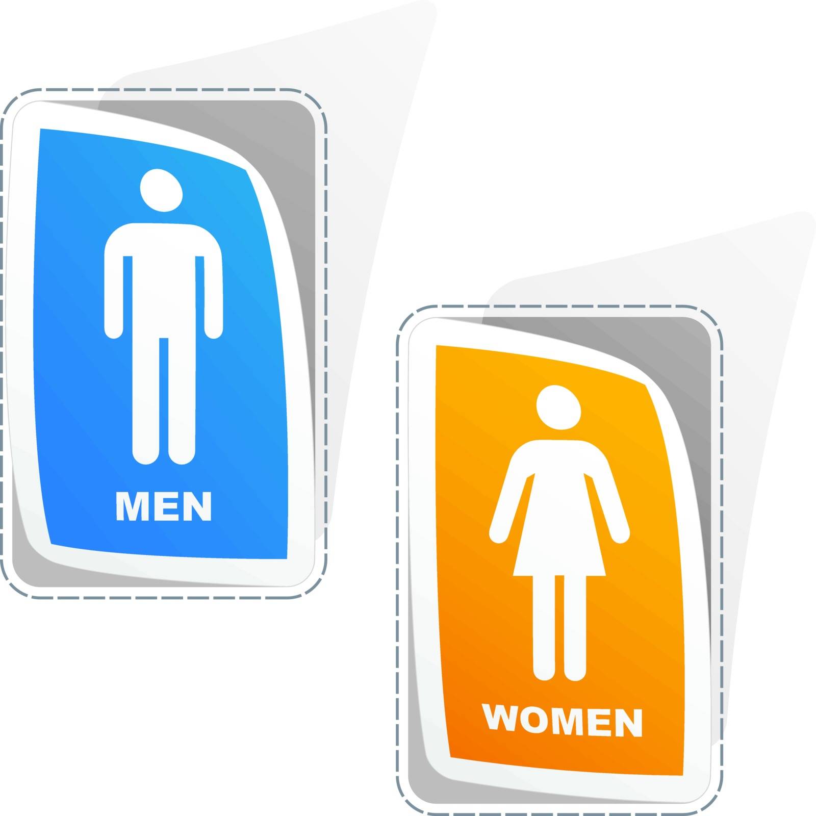 Men and women. Graphic element set.