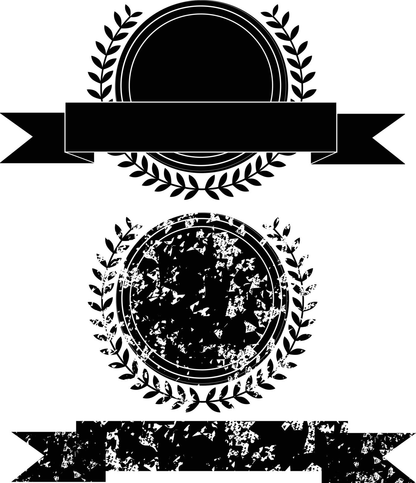 medal black and white design vector eps 10