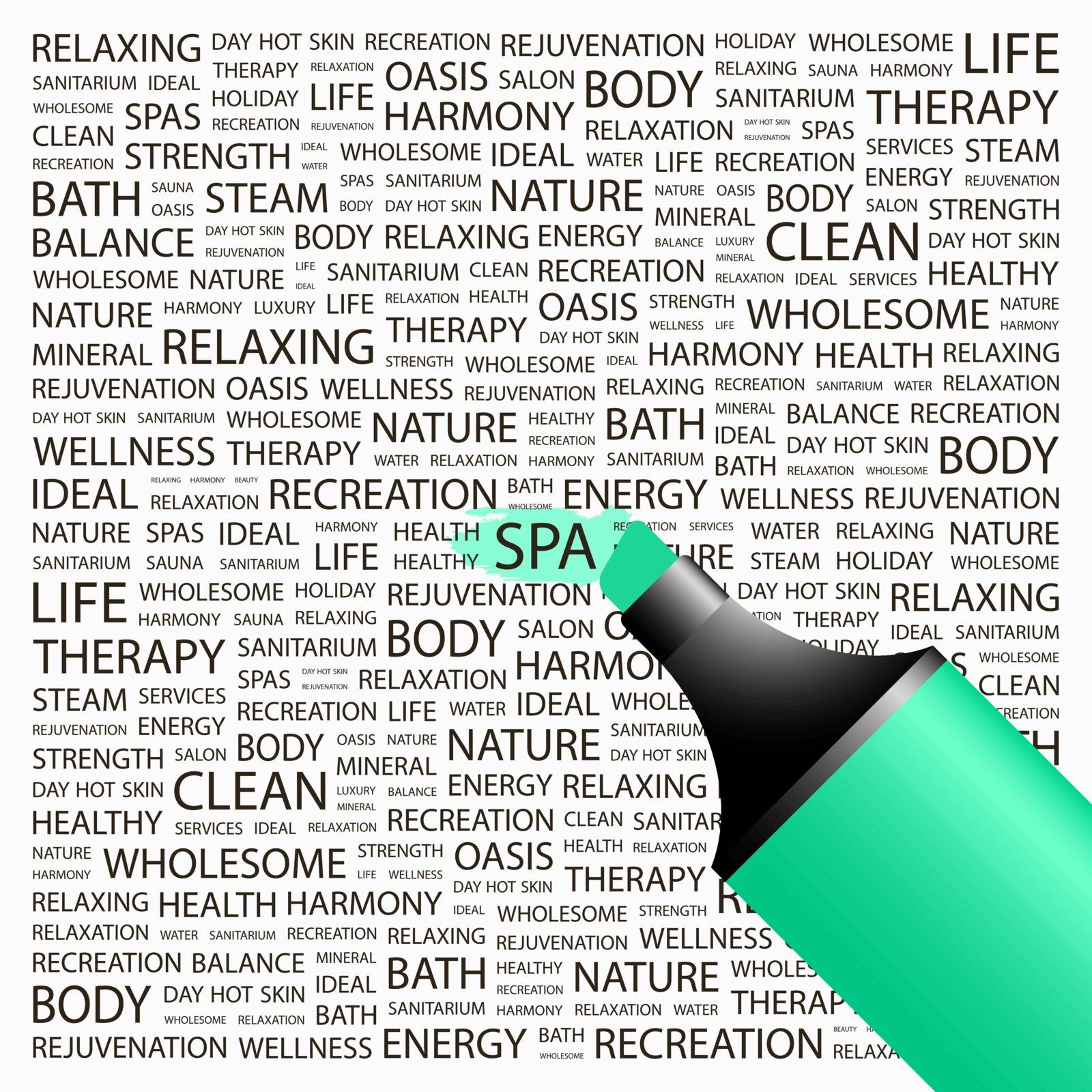 SPA. Word cloud concept illustration. Wordcloud collage.