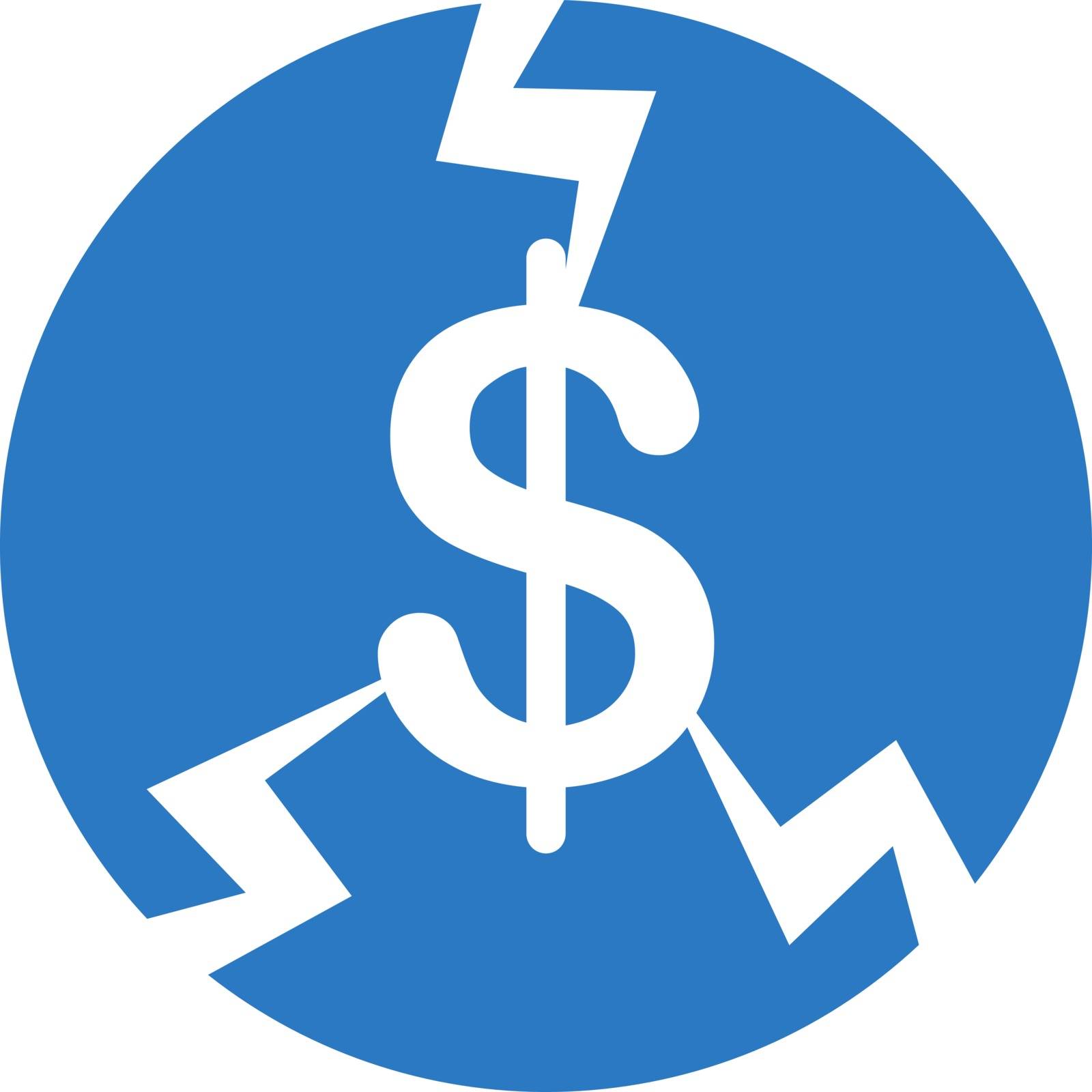 Financial Crash Icon from Commerce Set by ahasoft